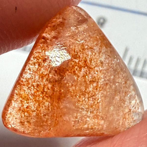 Confetti Sunstone Cabochon, 4.45ct, Tanzania, Untreated Unheated, flat backed