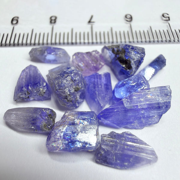 Tanzanite Crystal Lot, 31.82ct, Merelani, Tanzania. Gently Heated , these are tiny but great for setting in jewellery