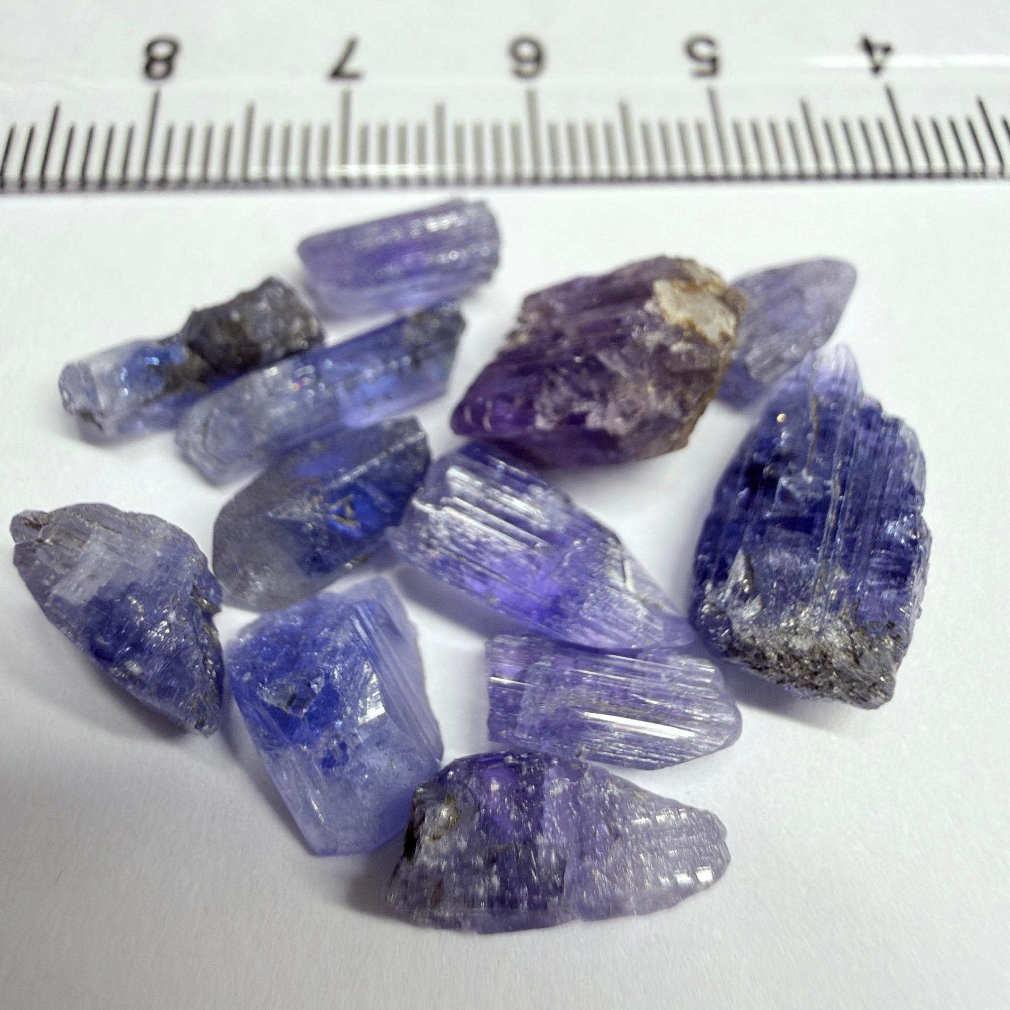 Tanzanite Crystal Lot, 31.82ct, Merelani, Tanzania. Gently Heated , these are tiny but great for setting in jewellery