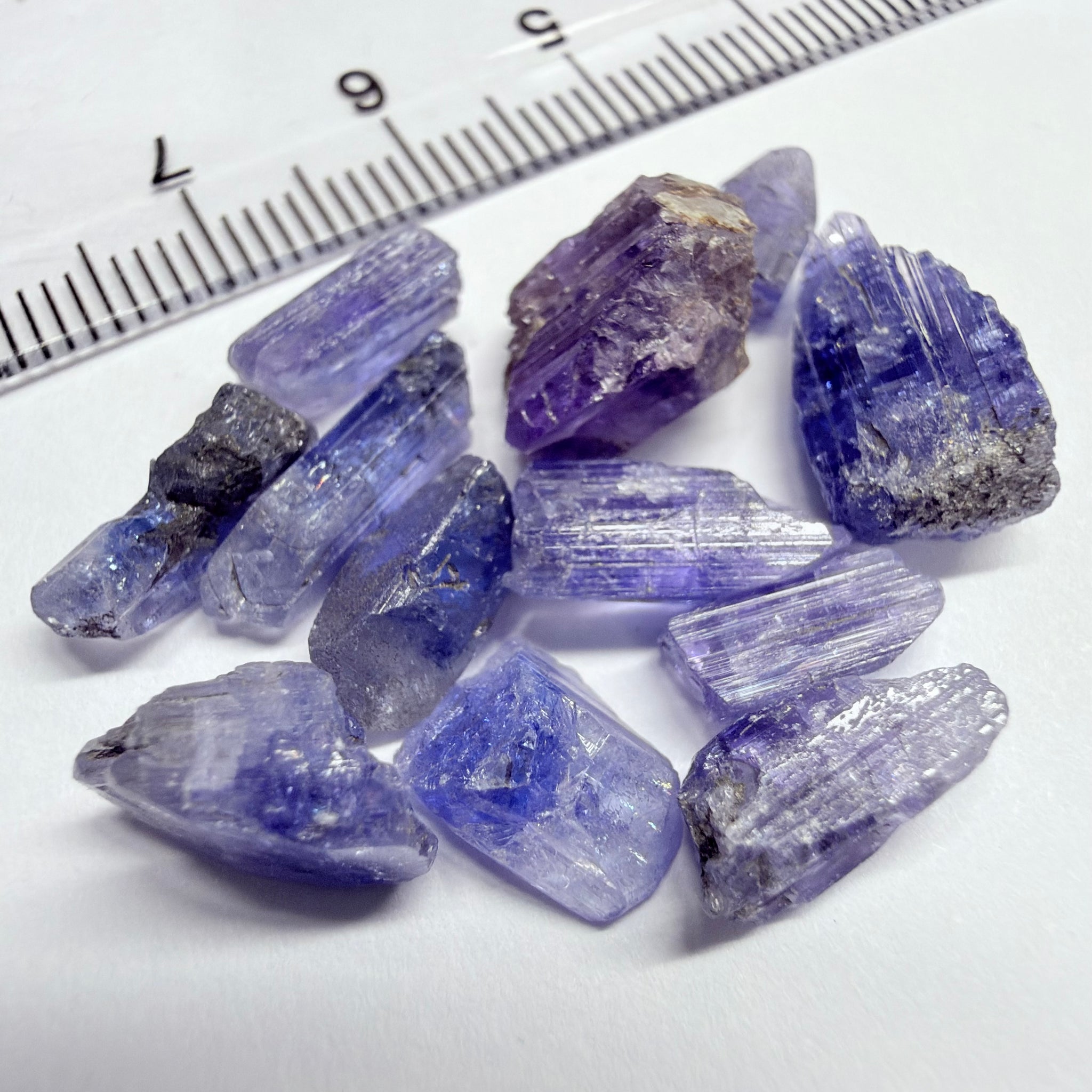 Tanzanite Crystal Lot, 31.82ct, Merelani, Tanzania. Gently Heated , these are tiny but great for setting in jewellery