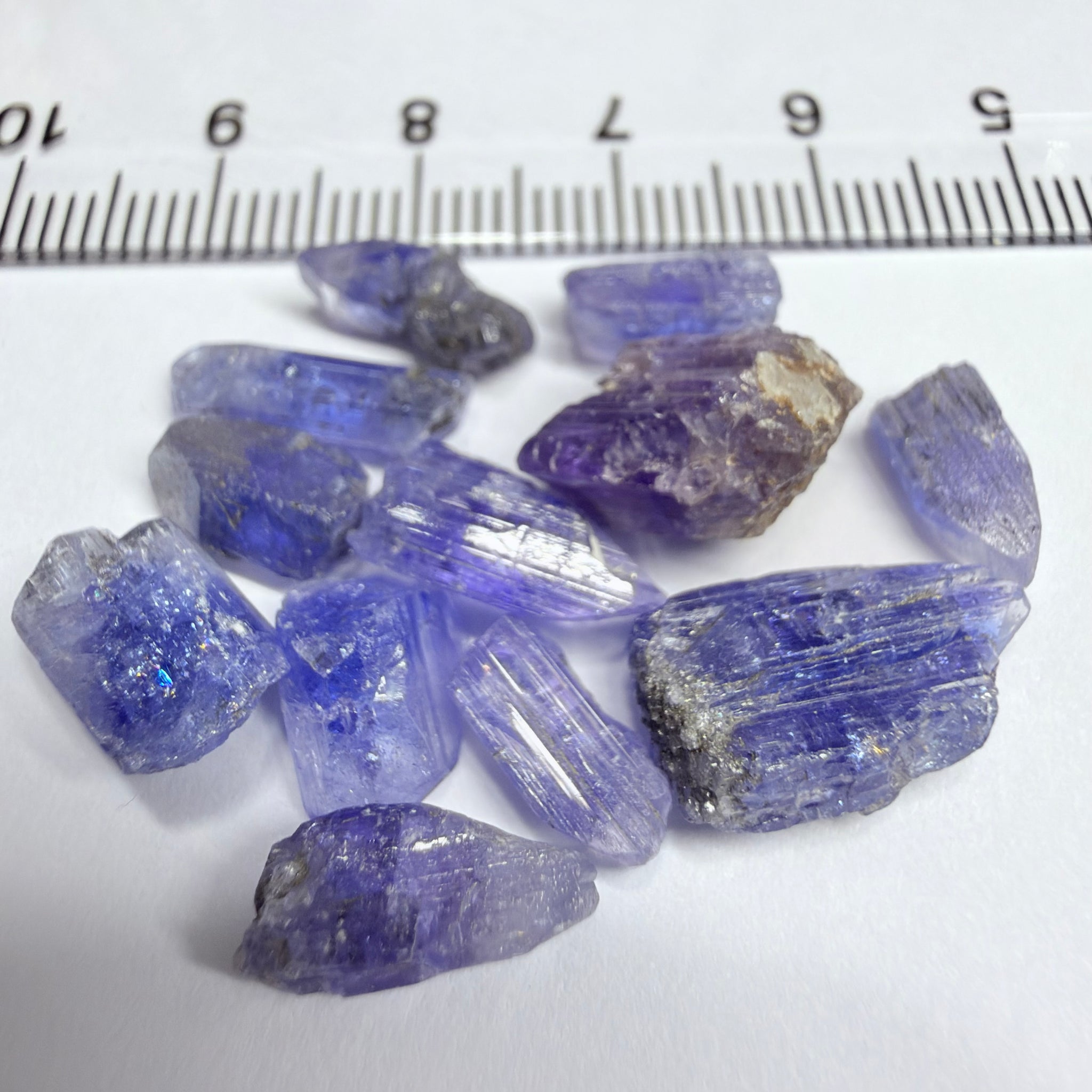 Tanzanite Crystal Lot, 31.82ct, Merelani, Tanzania. Gently Heated , these are tiny but great for setting in jewellery
