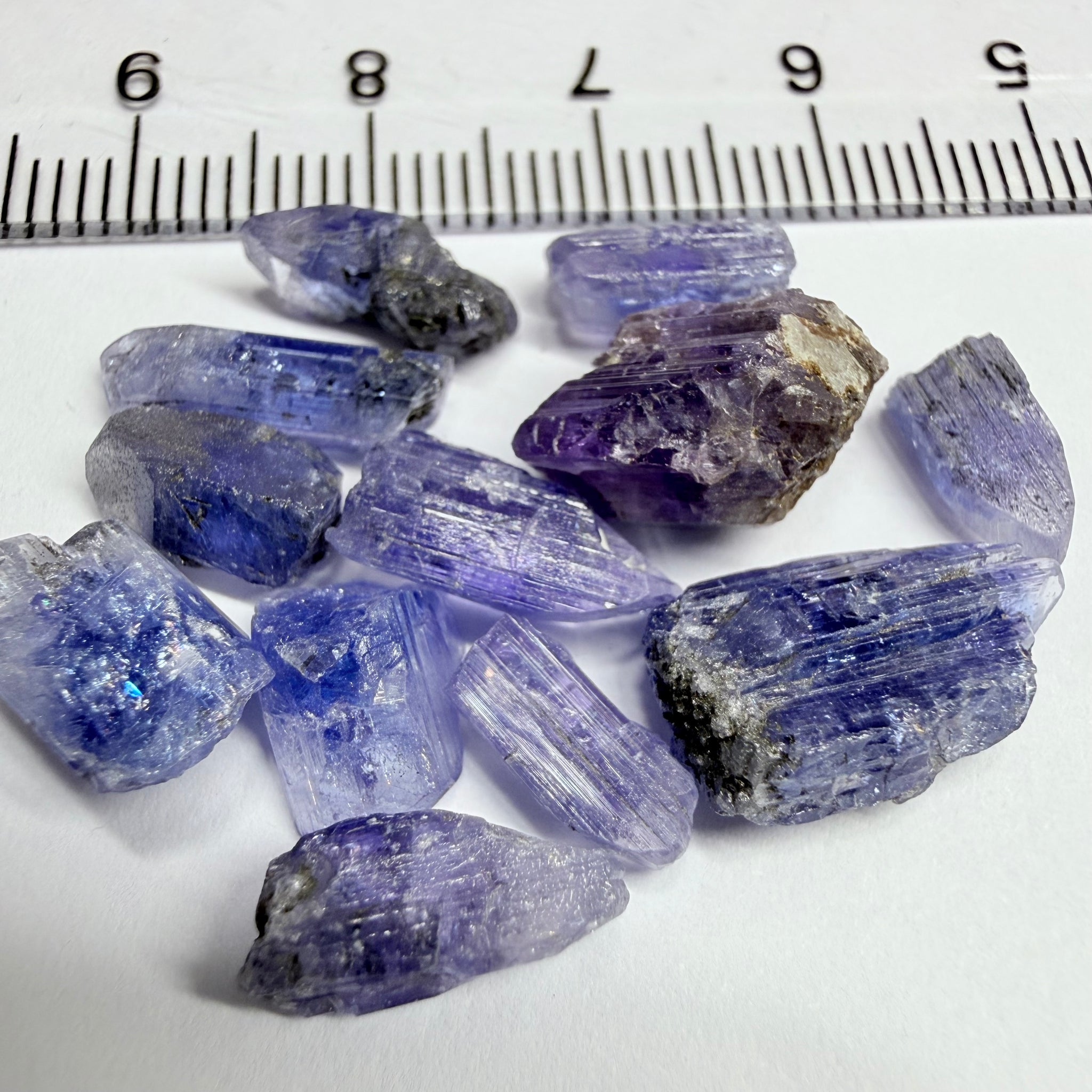 Tanzanite Crystal Lot, 31.82ct, Merelani, Tanzania. Gently Heated , these are tiny but great for setting in jewellery