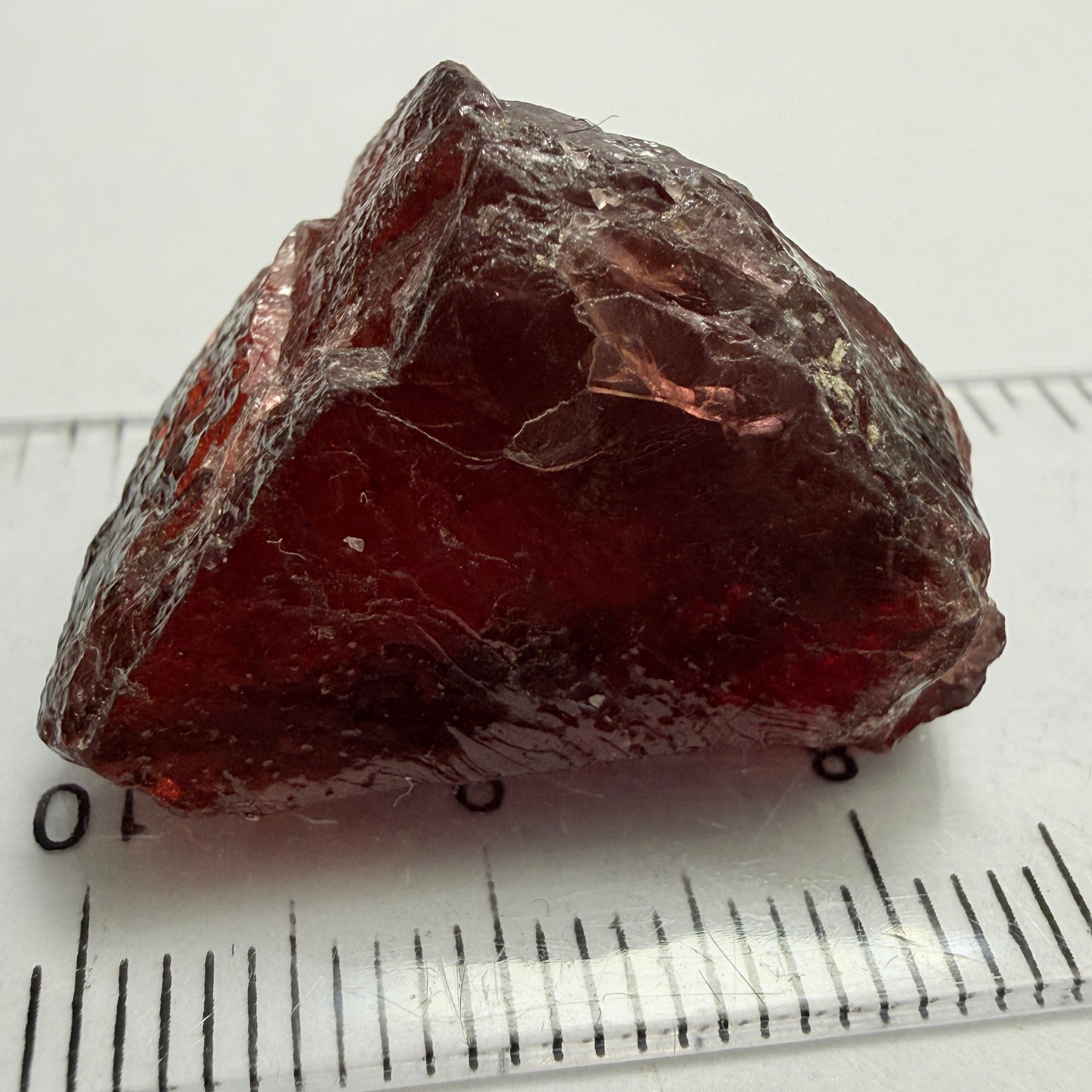 Umba Garnet, 55.15ct, Umba Valley, Tanzania, Untreated Unheated, silky, with faceting portions inside, some work required to slice it up, or use as cabbing rough