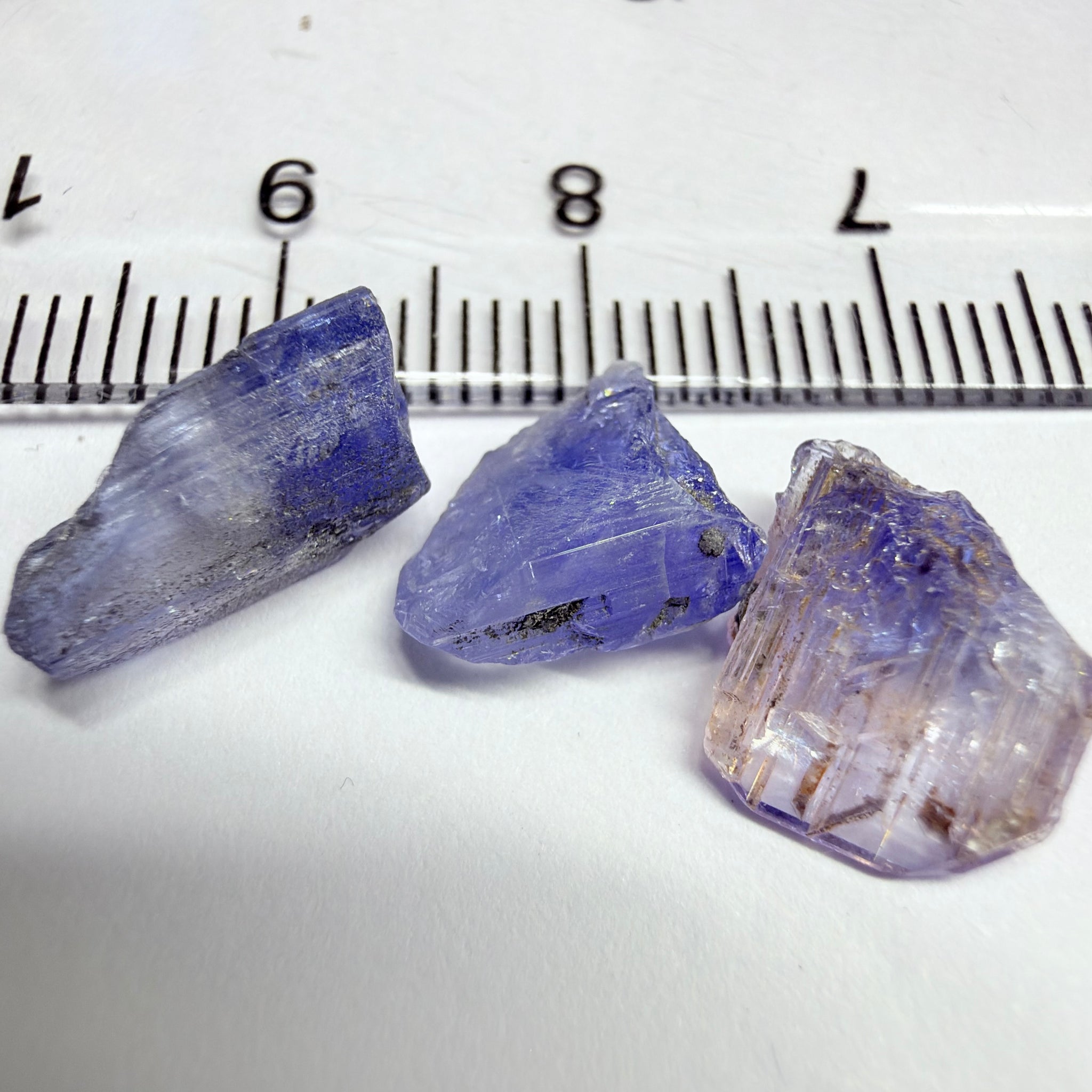 Tanzanite Crystal Lot, 9.28ct, Merelani, Tanzania. Gently Heated, these are tiny but great for setting in jewellery