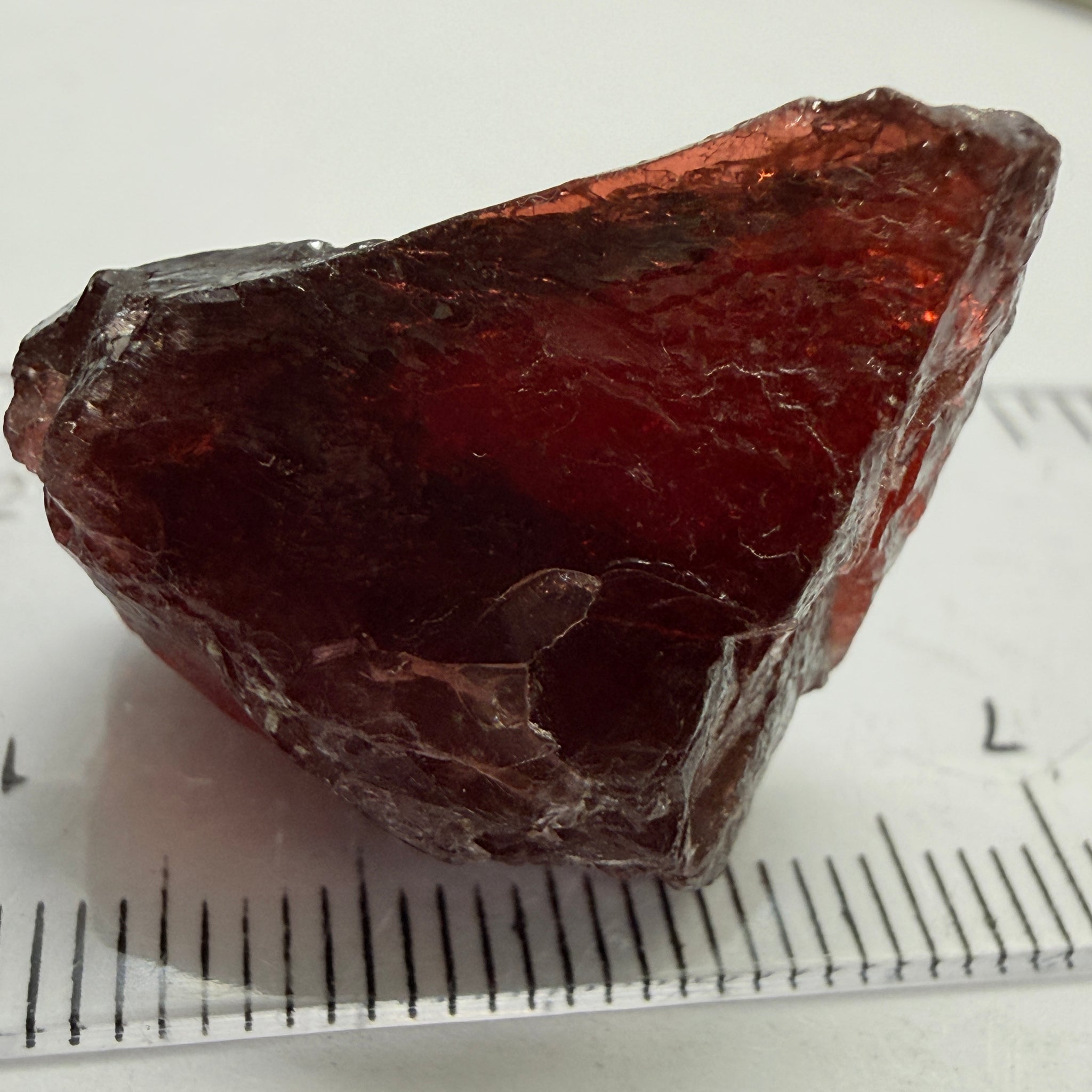 Umba Garnet, 55.15ct, Umba Valley, Tanzania, Untreated Unheated, silky, with faceting portions inside, some work required to slice it up, or use as cabbing rough