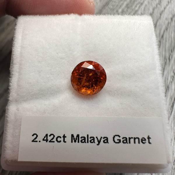 2.42ct Malaya Garnet, Untreated Unheated