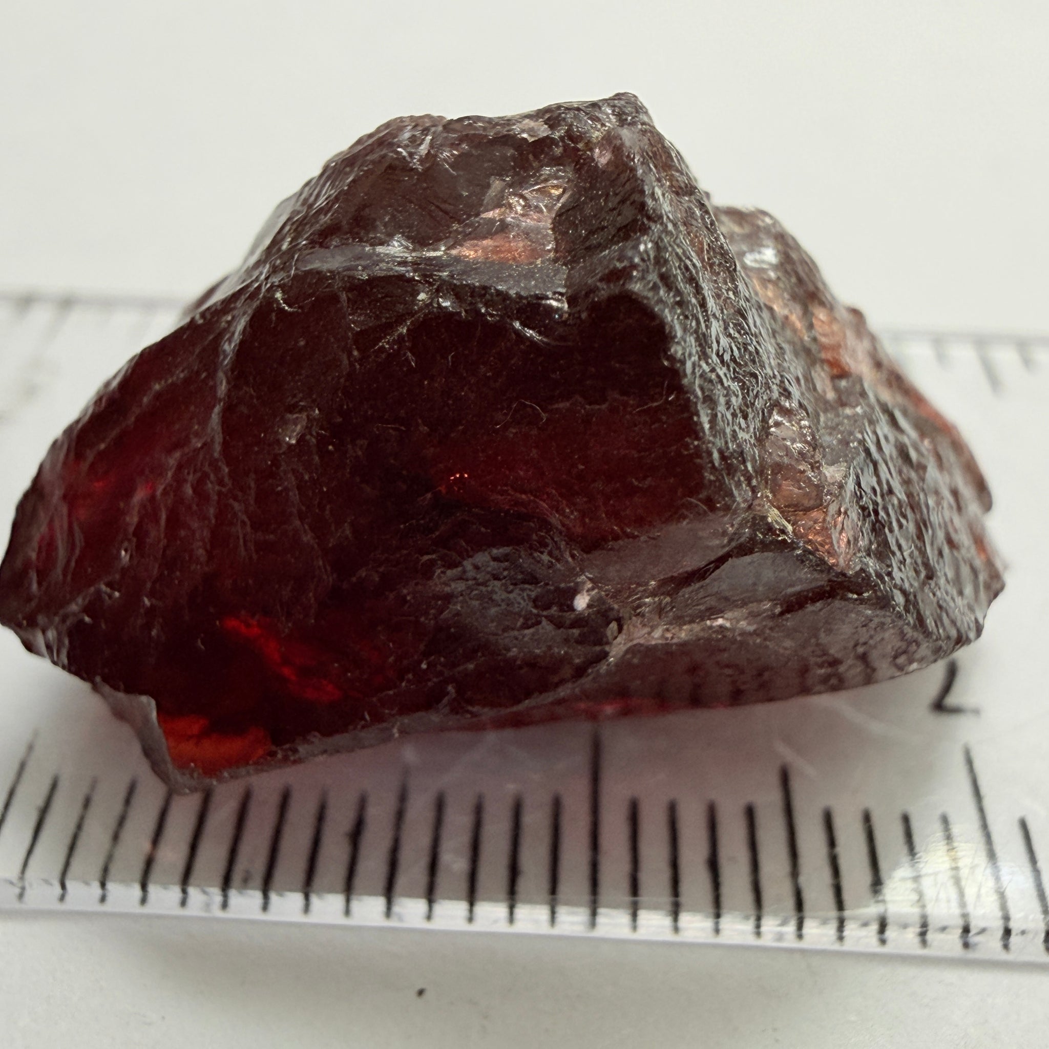 Umba Garnet, 55.15ct, Umba Valley, Tanzania, Untreated Unheated, silky, with faceting portions inside, some work required to slice it up, or use as cabbing rough