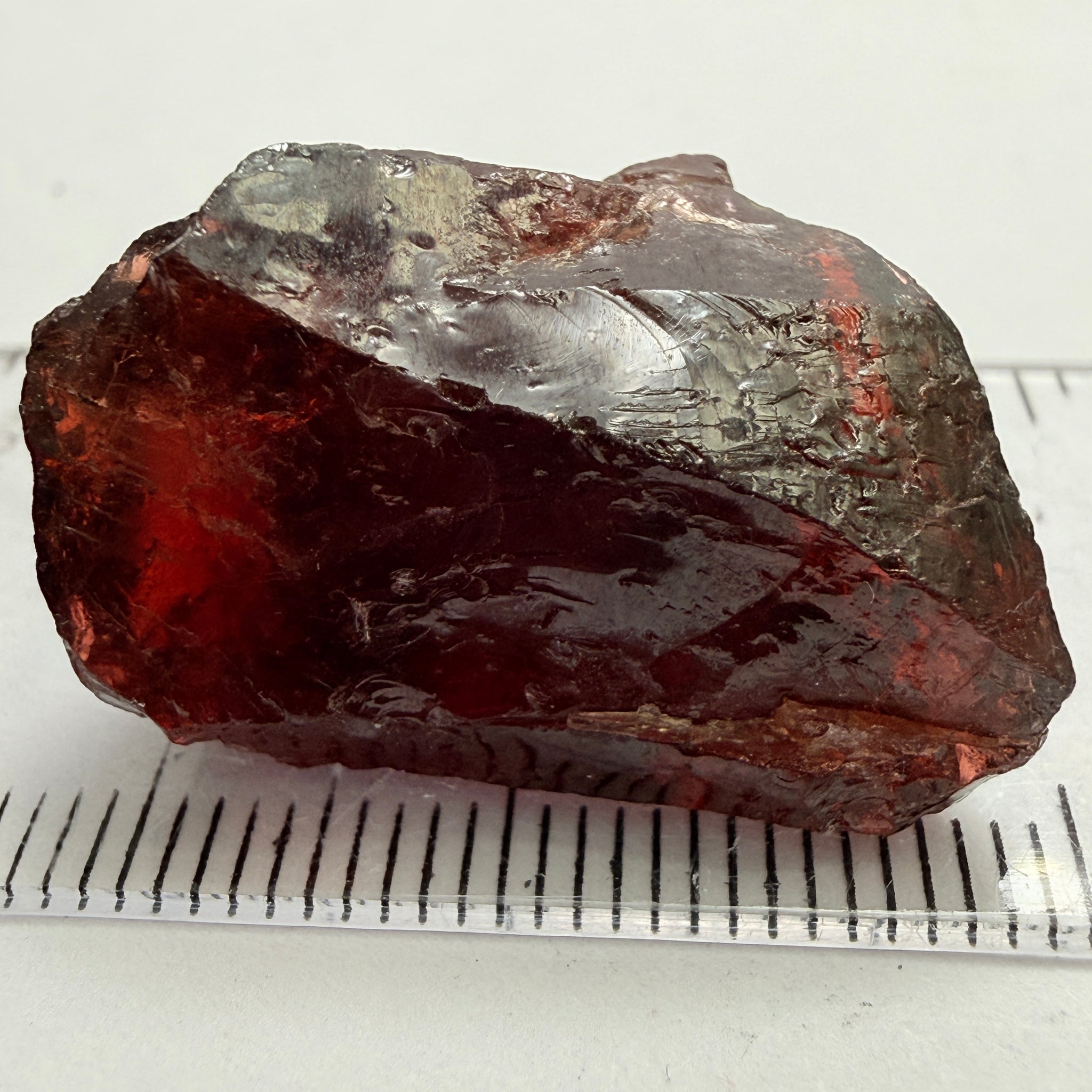Umba Garnet, 55.15ct, Umba Valley, Tanzania, Untreated Unheated, silky, with faceting portions inside, some work required to slice it up, or use as cabbing rough