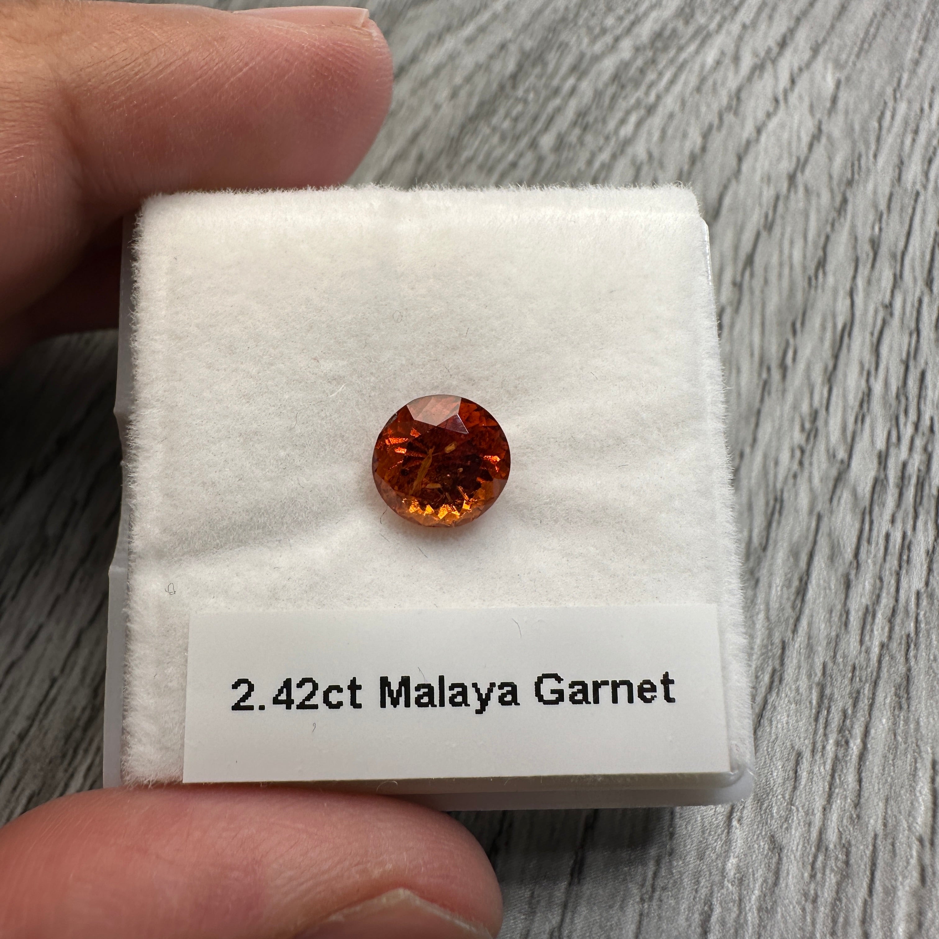 2.42ct Malaya Garnet, Untreated Unheated