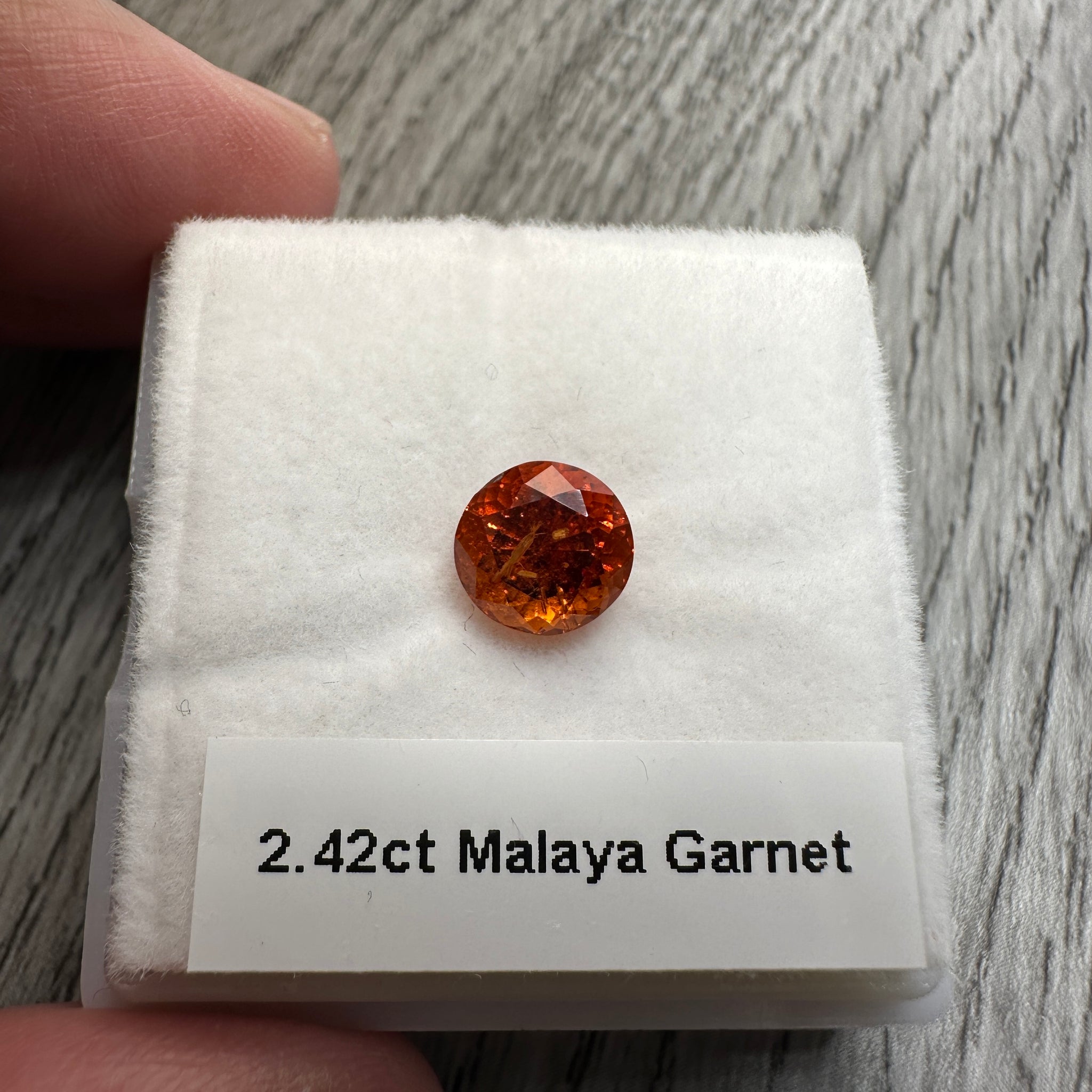 Malaya Garnet, 2.42ct, Untreated Unheated