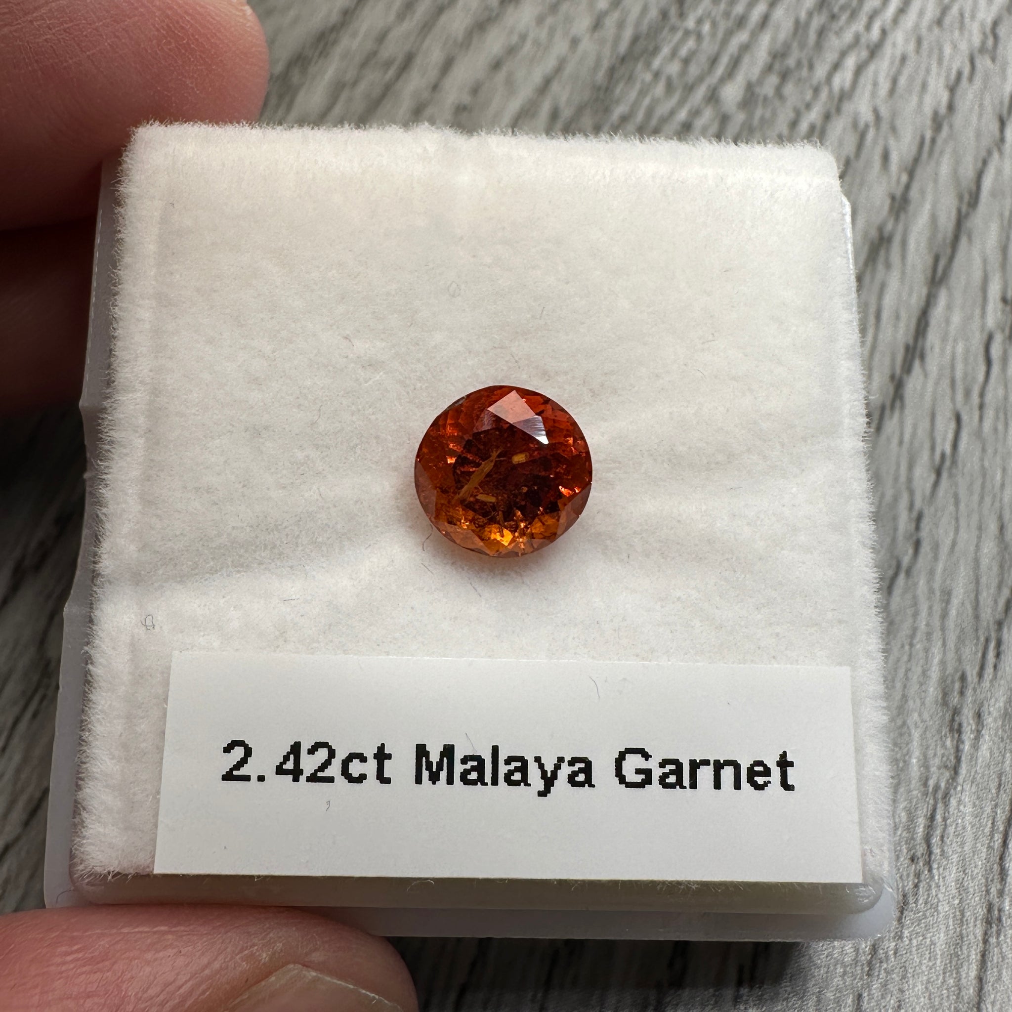 Malaya Garnet, 2.42ct, Untreated Unheated