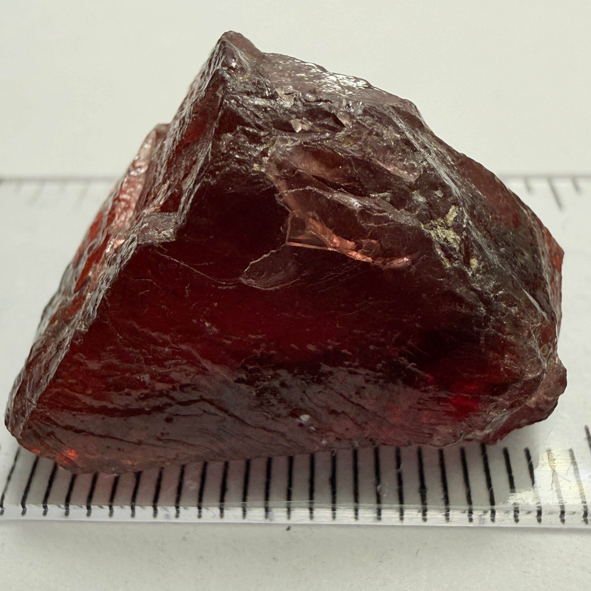 Umba Garnet, 55.15ct, Umba Valley, Tanzania, Untreated Unheated, silky, with faceting portions inside, some work required to slice it up, or use as cabbing rough