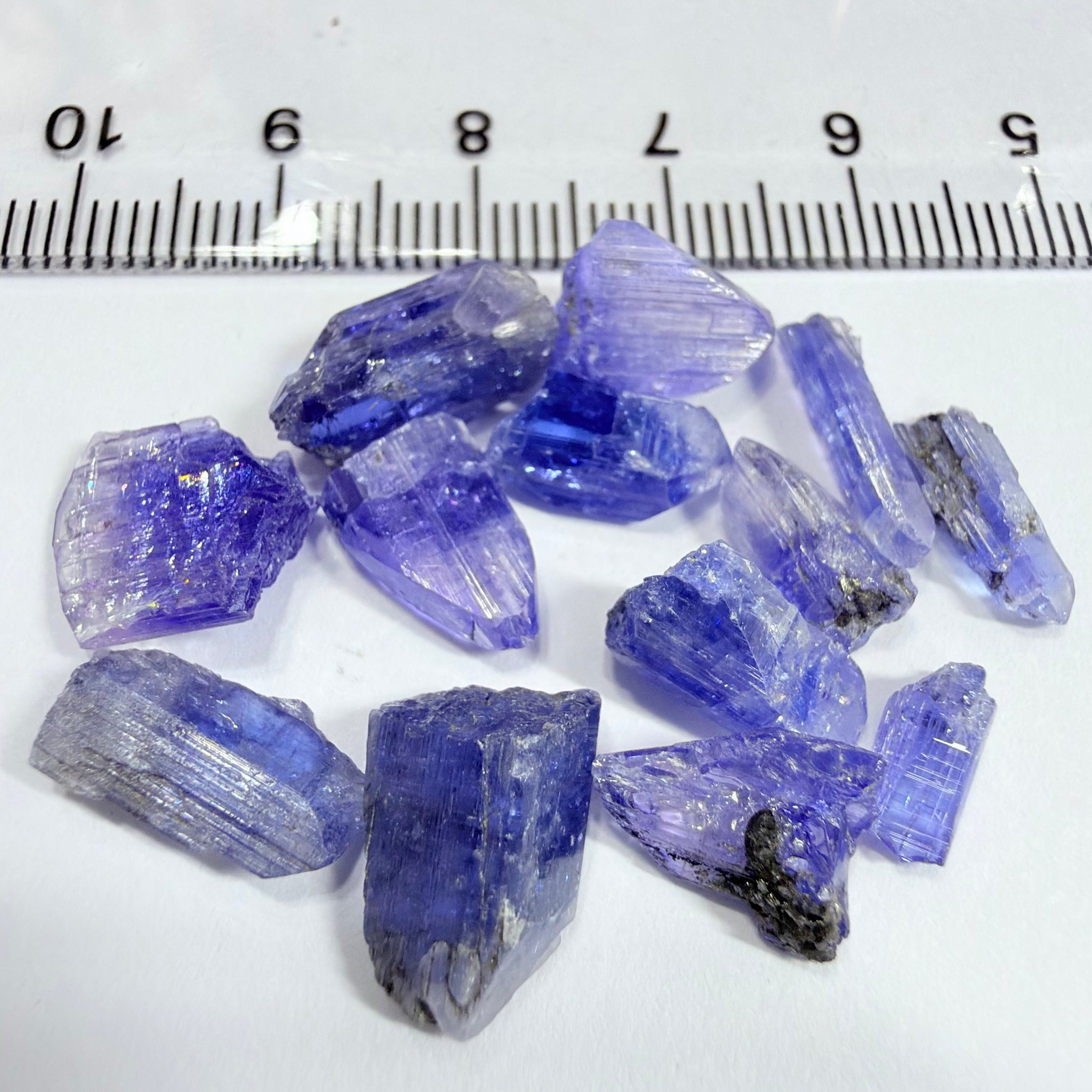 Tanzanite Crystal Lot, 32.72ct, Merelani, Tanzania. Gently Heated, these are tiny but great for setting in jewellery