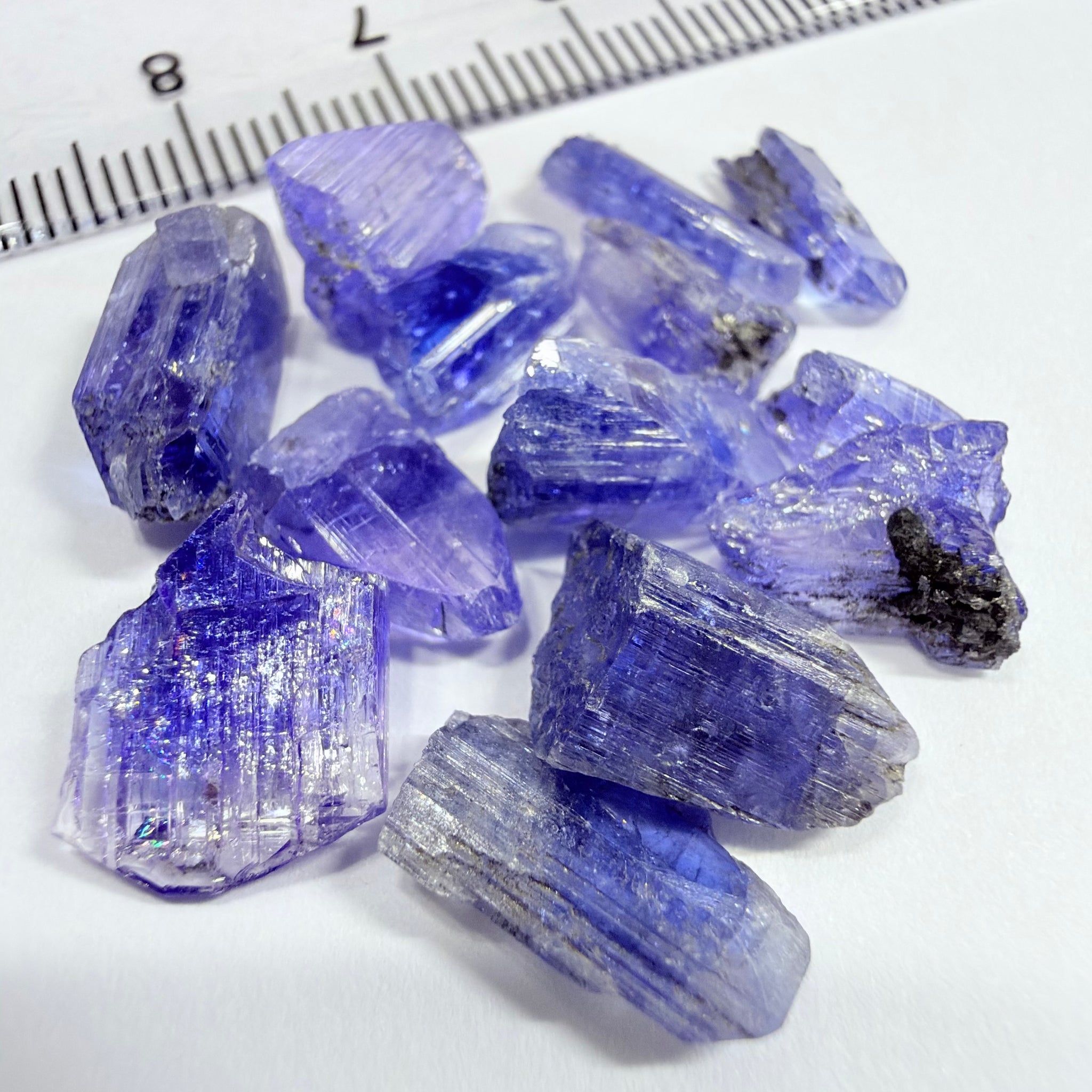 Tanzanite Crystal Lot, 32.72ct, Merelani, Tanzania. Gently Heated, these are tiny but great for setting in jewellery