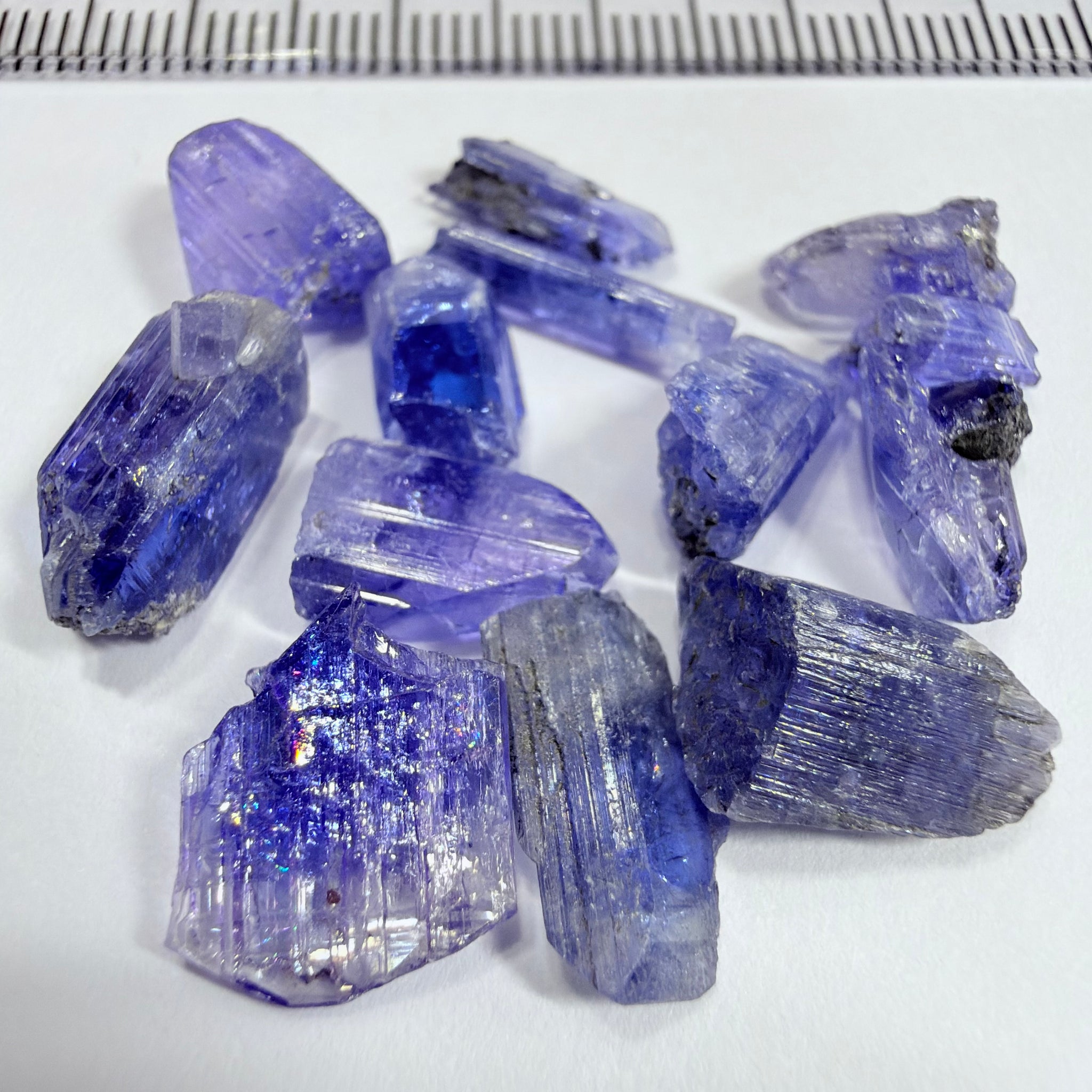 Tanzanite Crystal Lot, 32.72ct, Merelani, Tanzania. Gently Heated, these are tiny but great for setting in jewellery