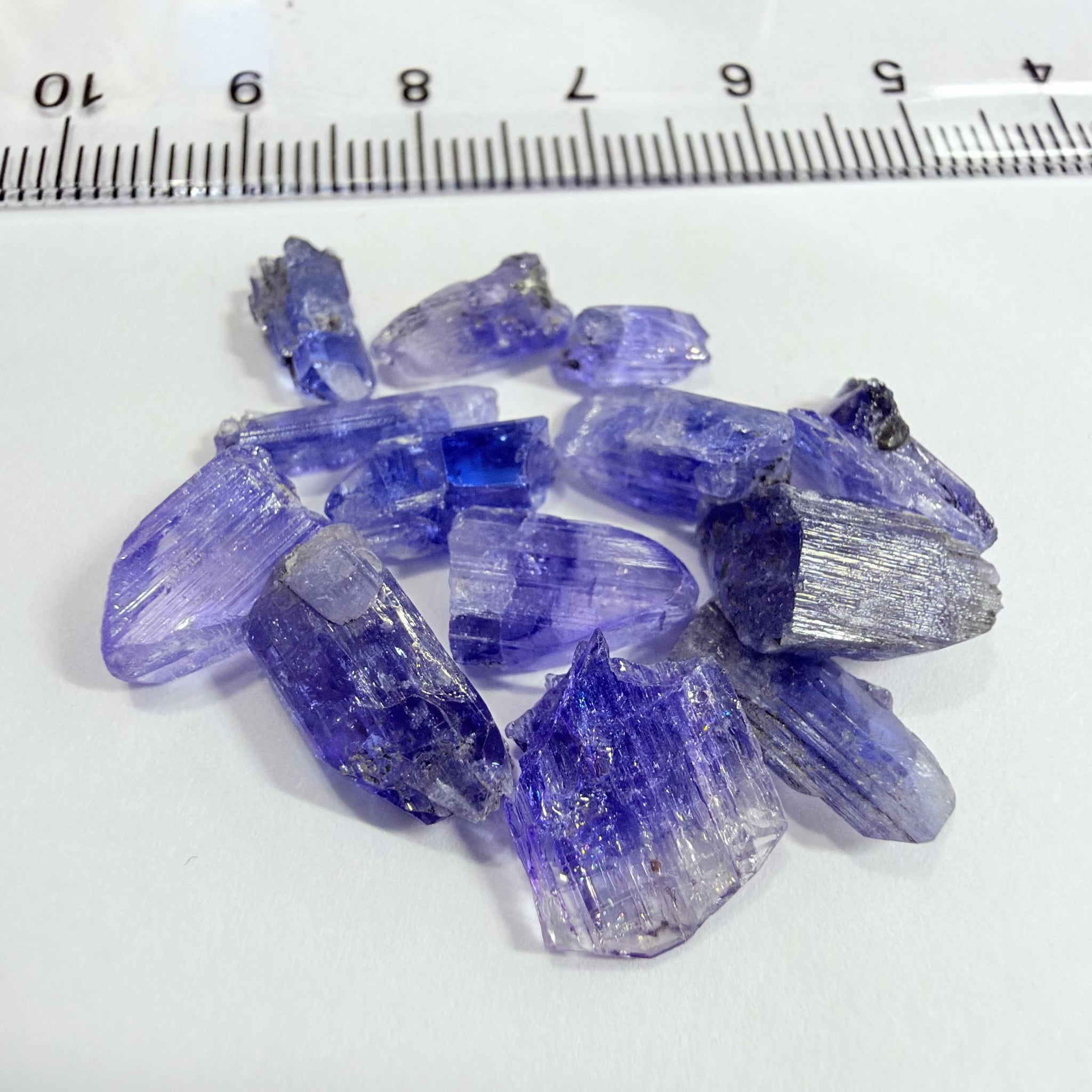 Tanzanite Crystal Lot, 32.72ct, Merelani, Tanzania. Gently Heated, these are tiny but great for setting in jewellery
