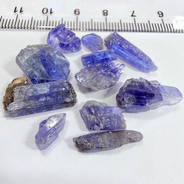 Tanzanite Crystal Lot, 40.48ct, Merelani, Tanzania. Gently Heated, these are tiny but great for setting in jewellery