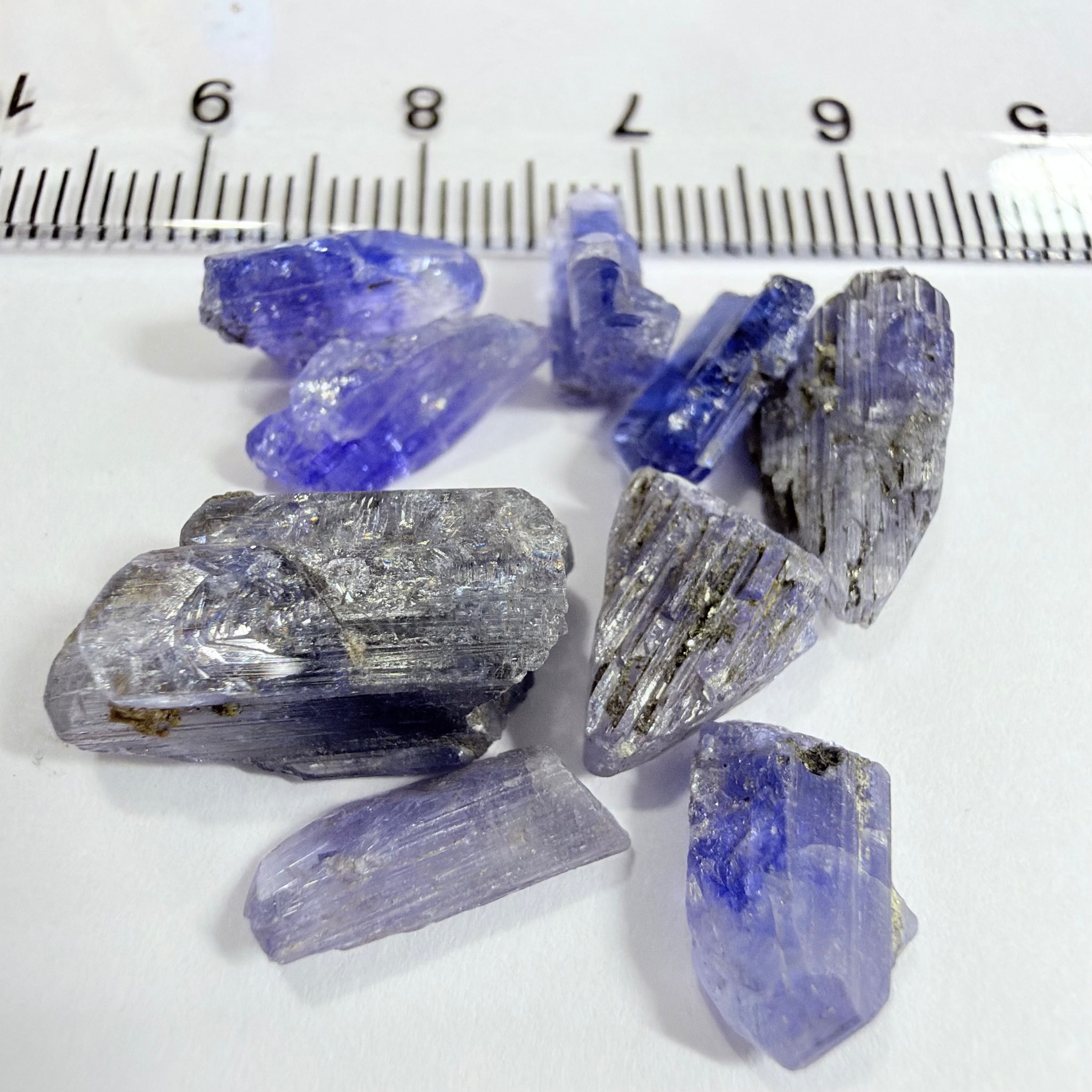 Tanzanite Crystal Lot, 29.73ct, Merelani, Tanzania. Gently Heated, these are tiny but great for setting in jewellery