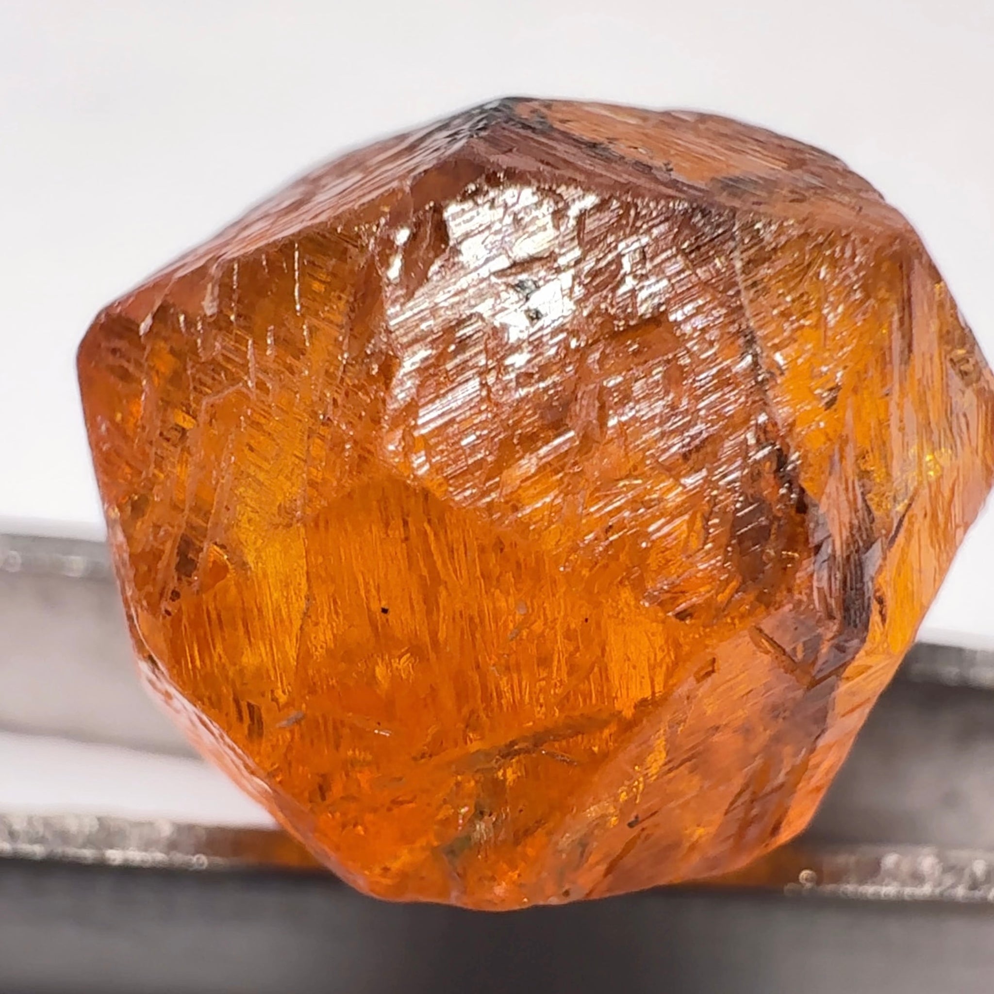 Mandarin Spessartite Garnet Crystal, 22.35ct, Loliondo, Tanzania, Untreated Unheated