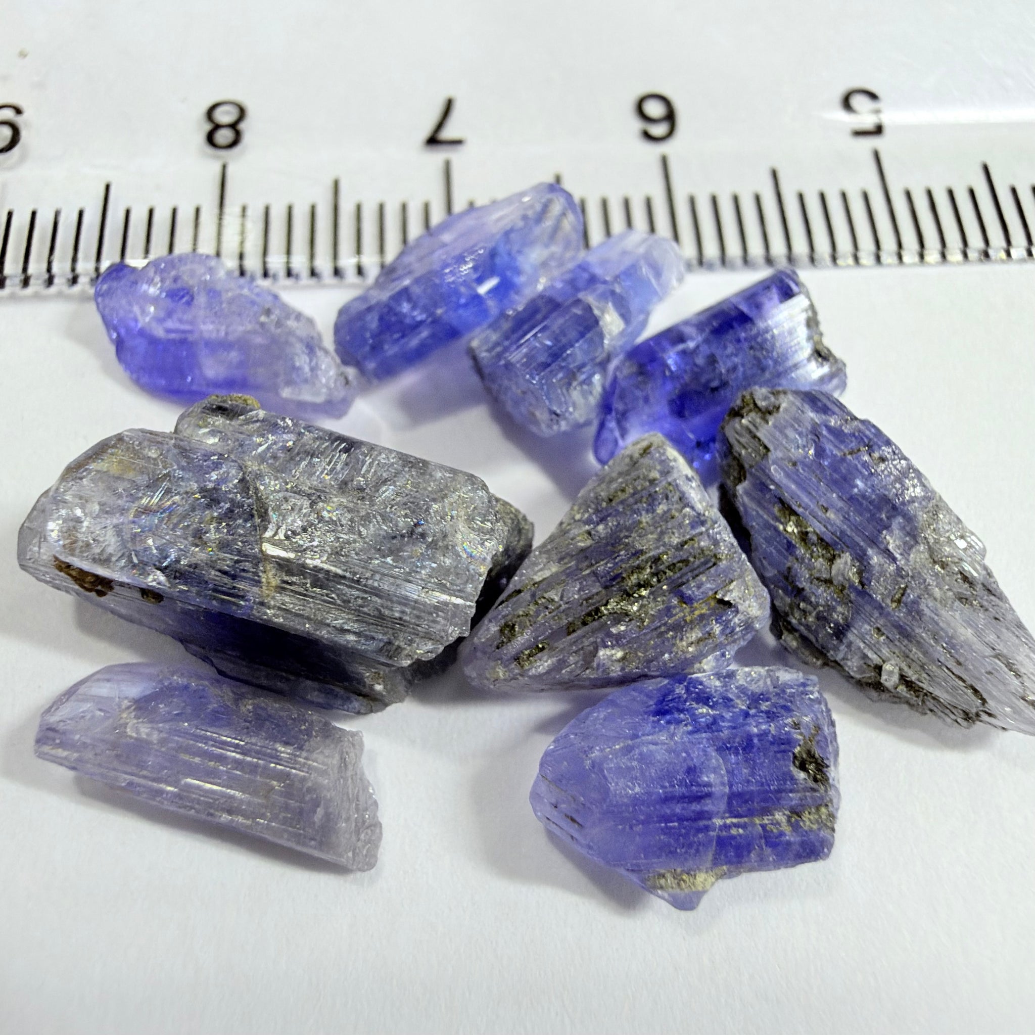 Tanzanite Crystal Lot, 29.73ct, Merelani, Tanzania. Gently Heated, these are tiny but great for setting in jewellery