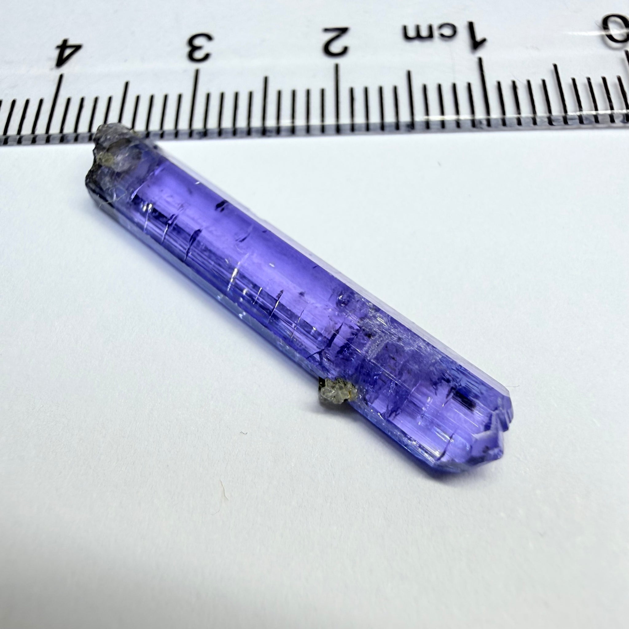 Tanzanite Crystal, 6.65ct, Tanzania, Gently Heated, 31.20 x 2.90 x 5.70mm