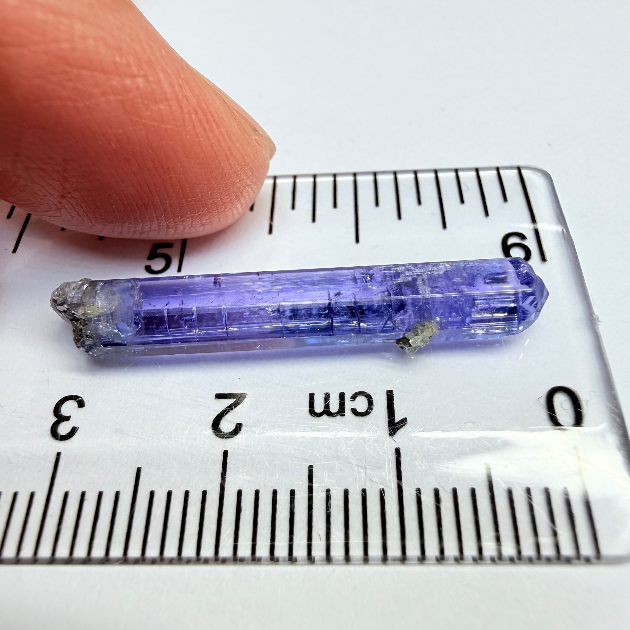Tanzanite Crystal, 6.65ct, Tanzania, Gently Heated, 31.20 x 2.90 x 5.70mm