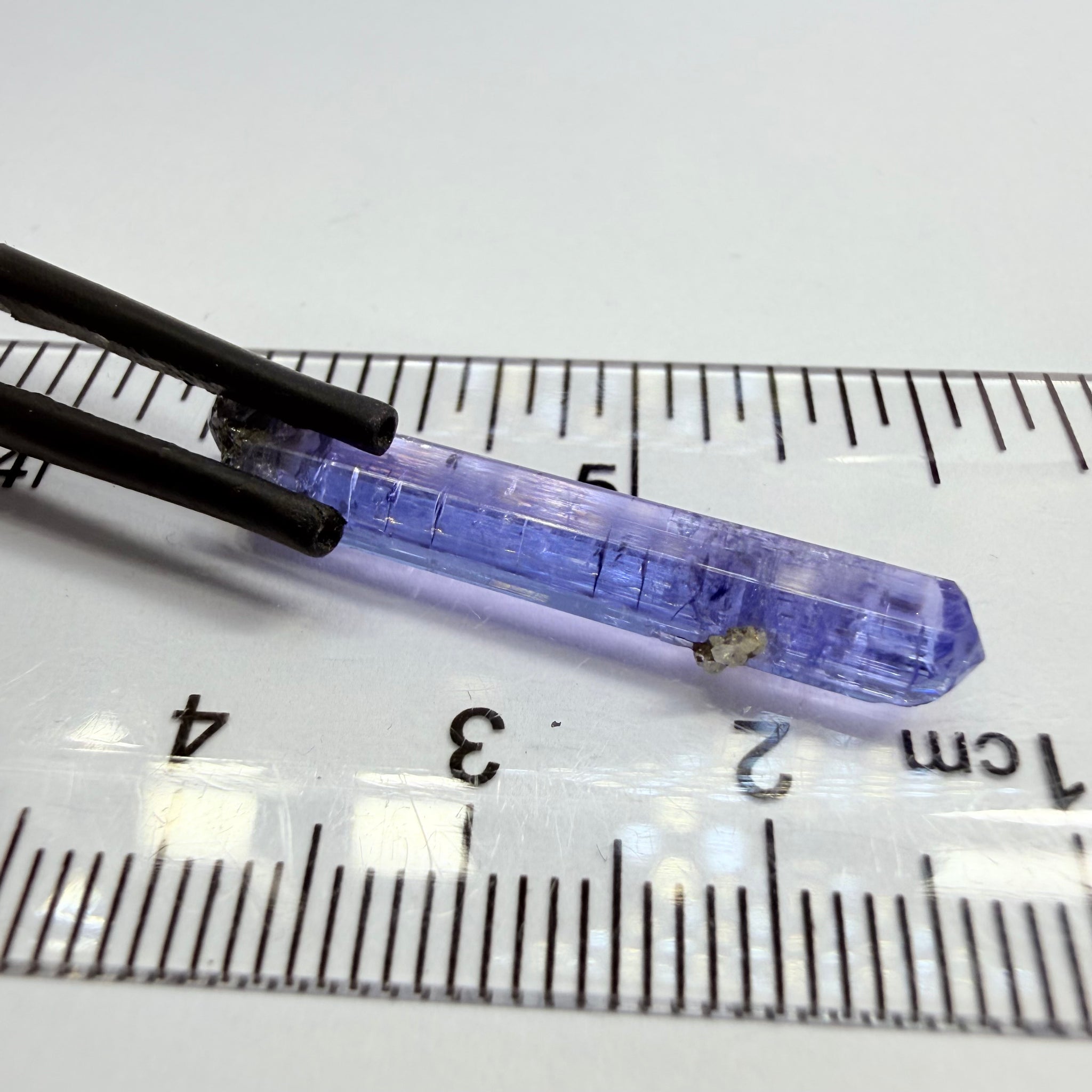 Tanzanite Crystal, 6.65ct, Tanzania, Gently Heated, 31.20 x 2.90 x 5.70mm
