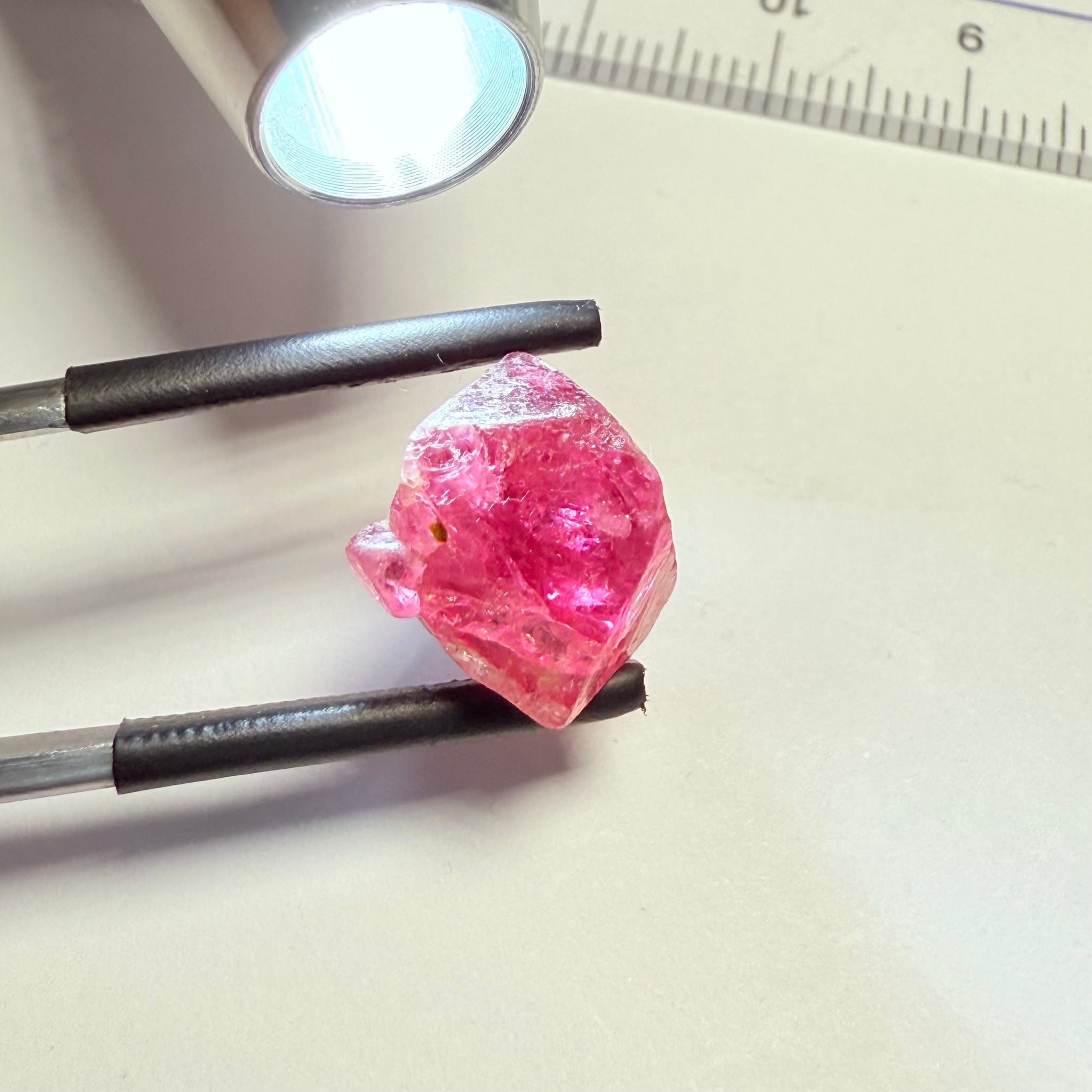 Mahenge Spinel Crystal Specimen, 9.07ct, Mahenge, Tanzania, Untreated Unheated, gemmy portion