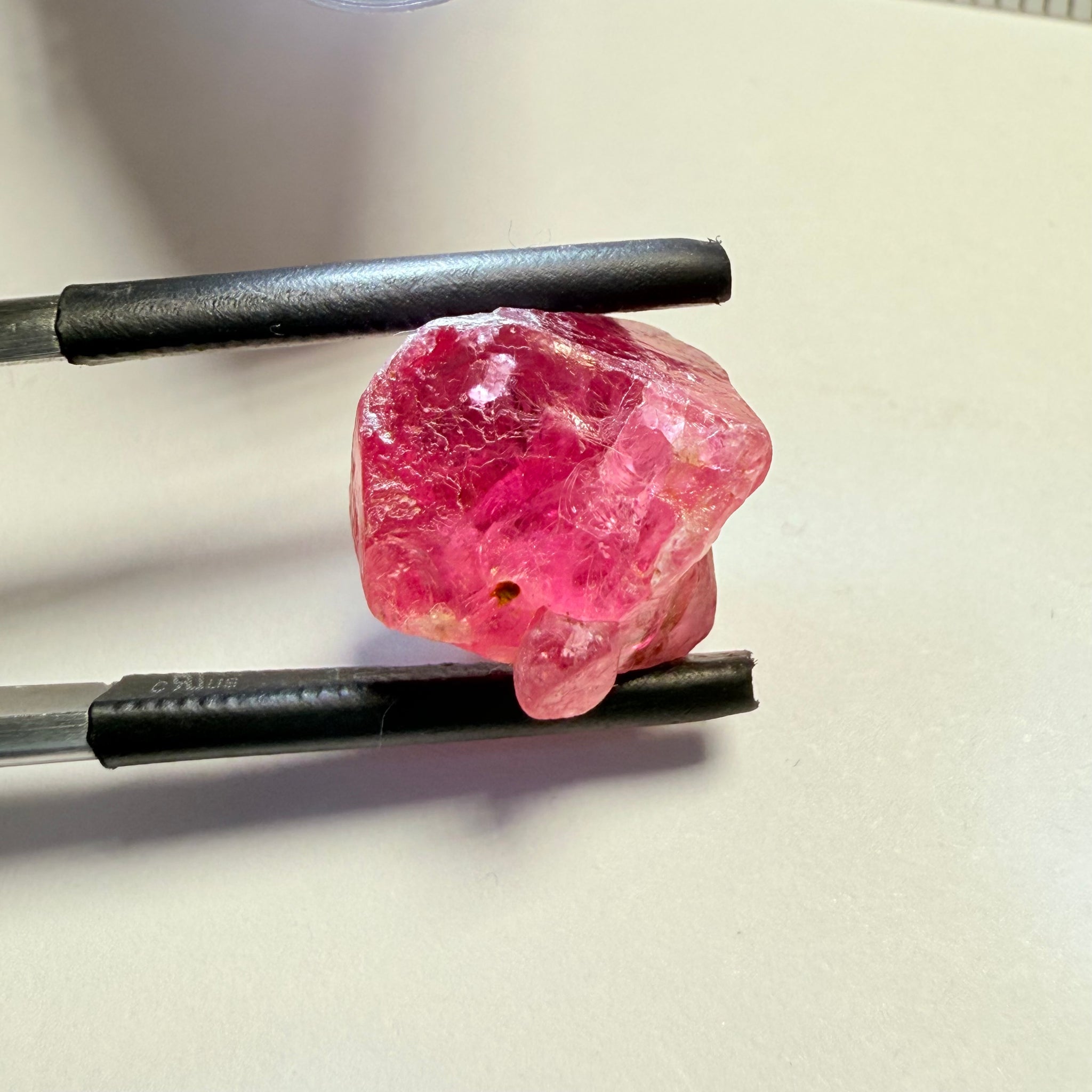 Mahenge Spinel Crystal Specimen, 9.07ct, Mahenge, Tanzania, Untreated Unheated, gemmy portion