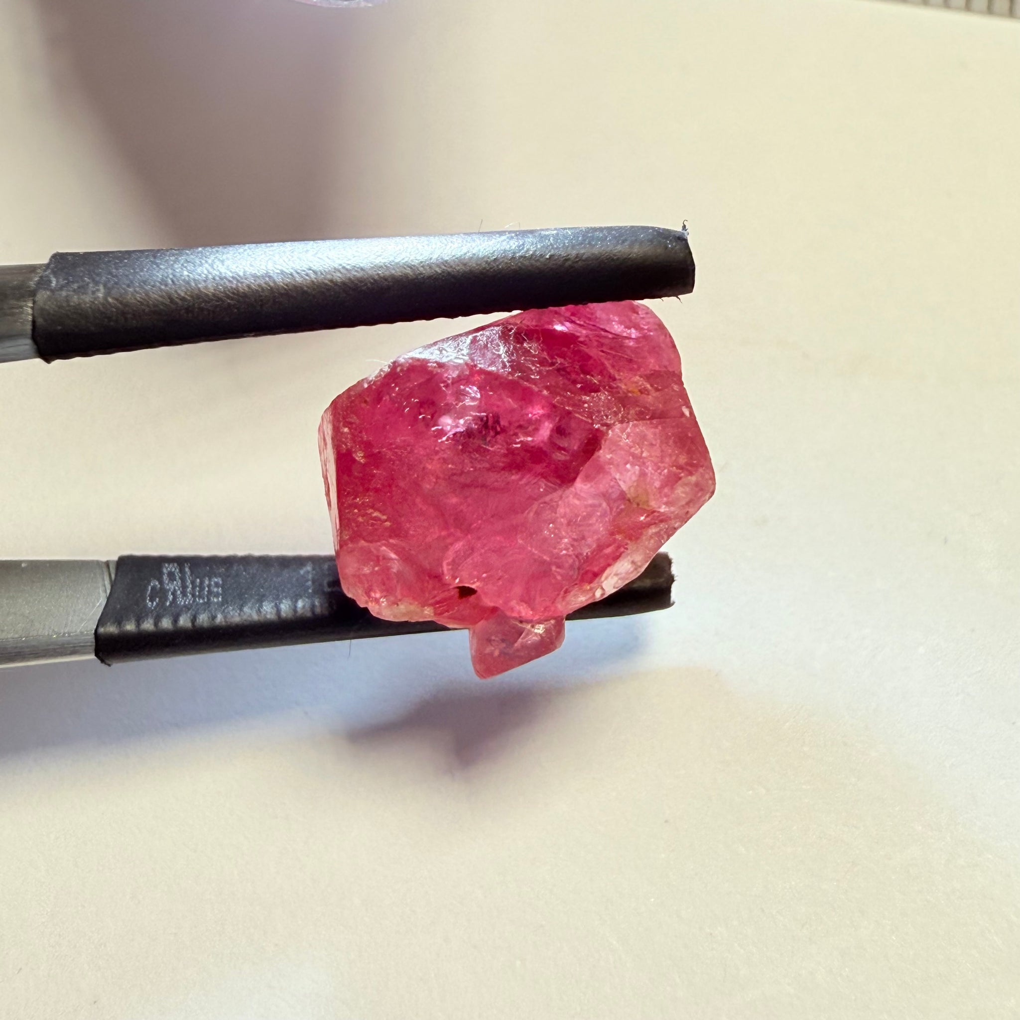Mahenge Spinel Crystal Specimen, 9.07ct, Mahenge, Tanzania, Untreated Unheated, gemmy portion