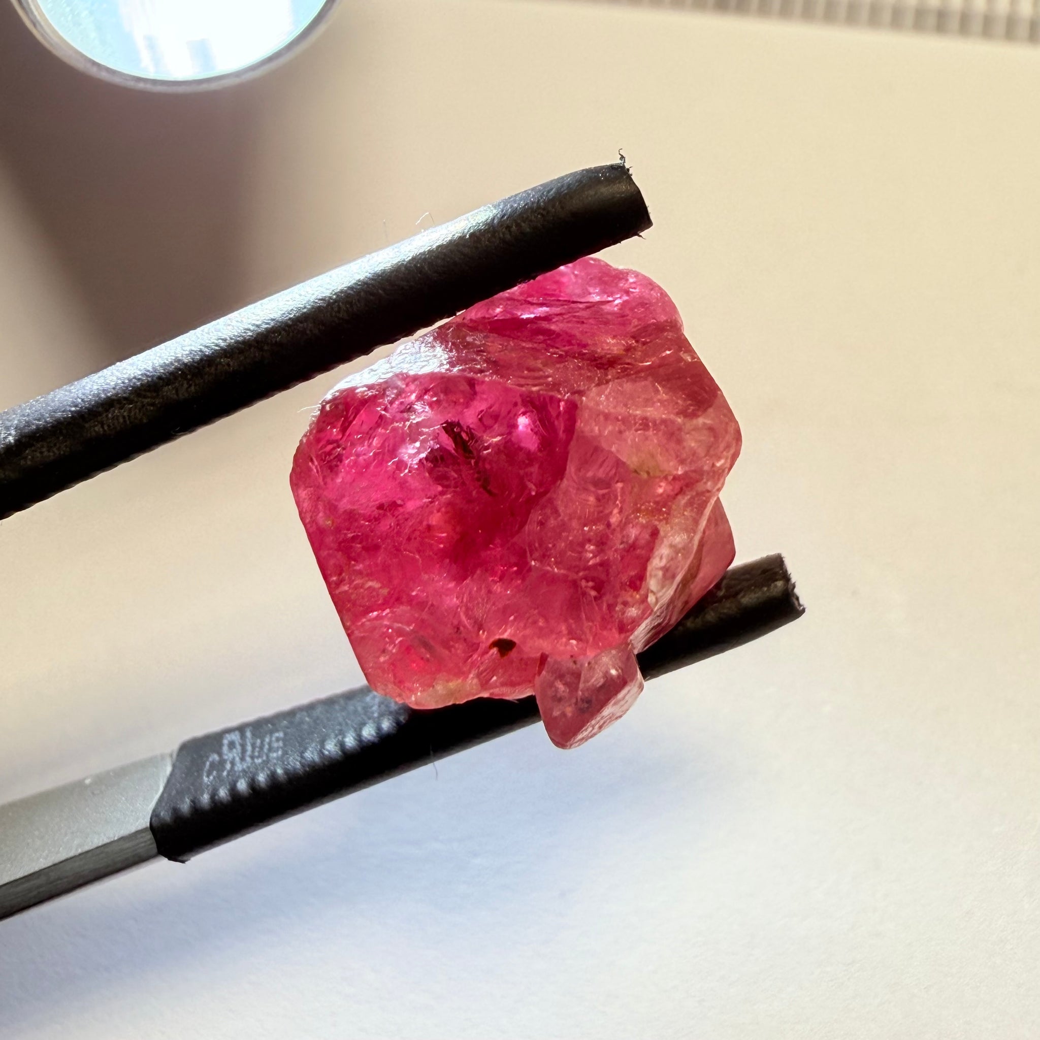 Mahenge Spinel Crystal Specimen, 9.07ct, Mahenge, Tanzania, Untreated Unheated, gemmy portion