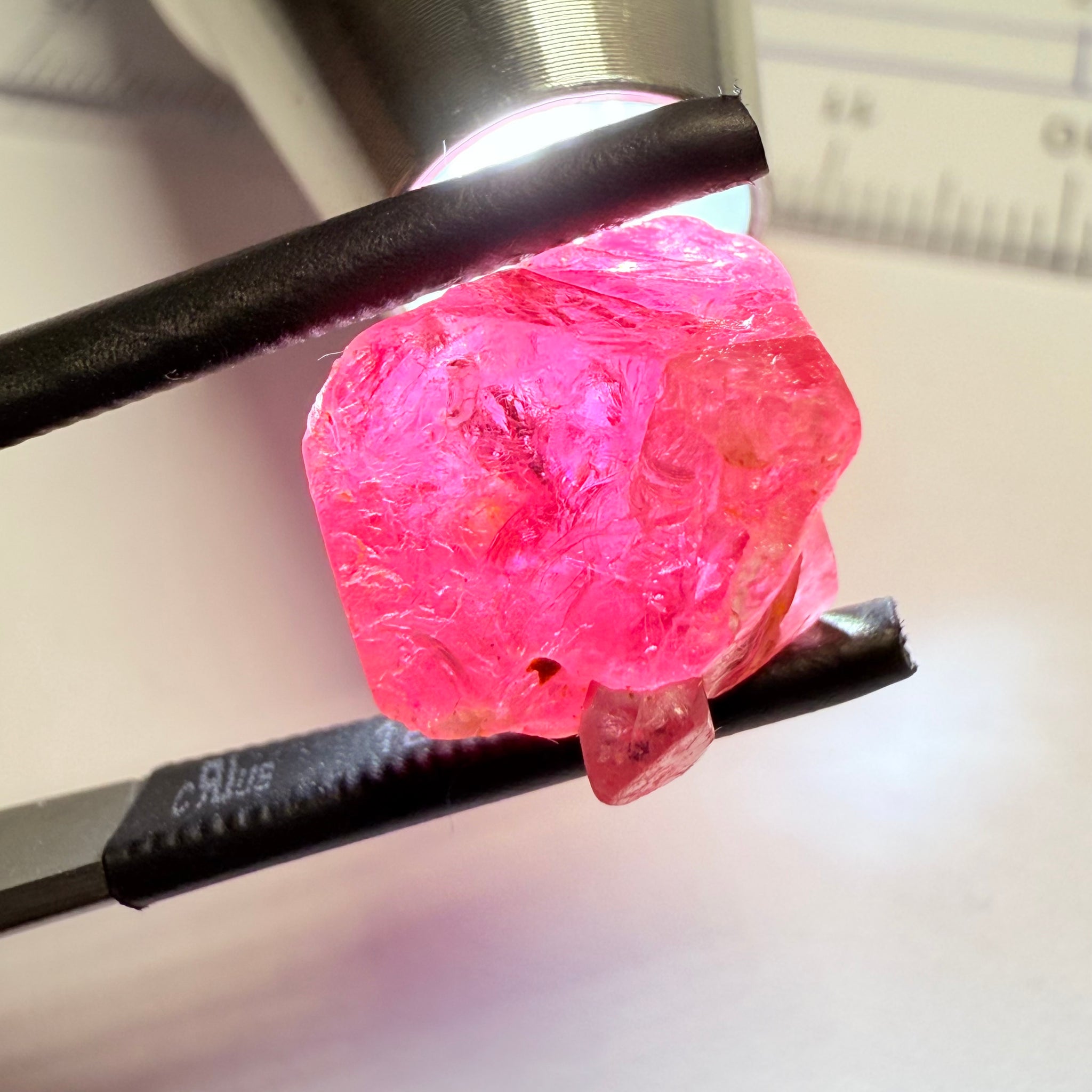 Mahenge Spinel Crystal Specimen, 9.07ct, Mahenge, Tanzania, Untreated Unheated, gemmy portion