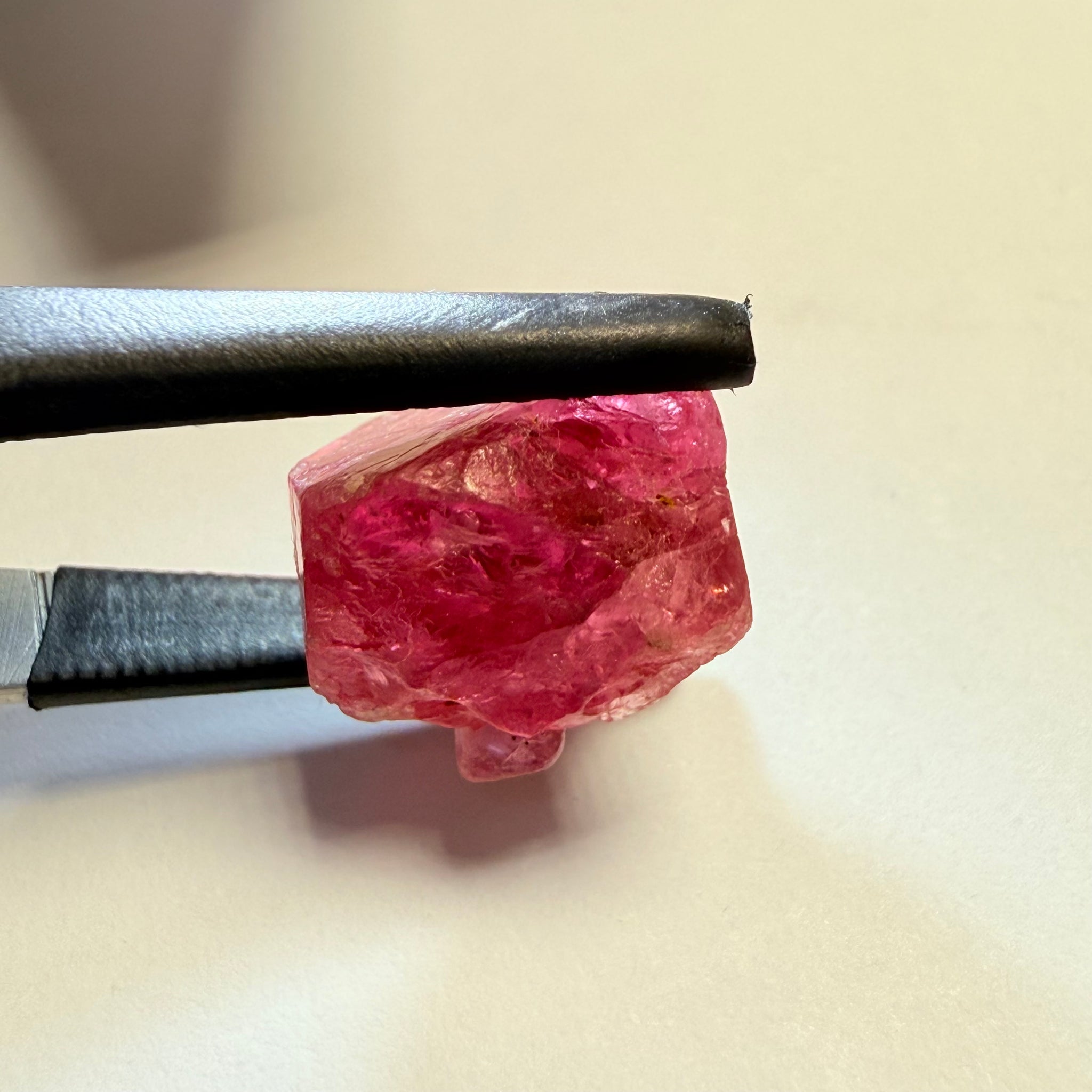 Mahenge Spinel Crystal Specimen, 9.07ct, Mahenge, Tanzania, Untreated Unheated, gemmy portion