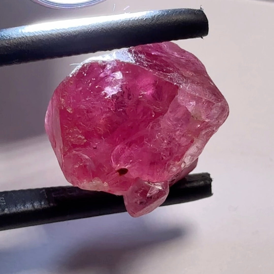Mahenge Spinel Crystal Specimen, 9.07ct, Mahenge, Tanzania, Untreated Unheated, gemmy portion