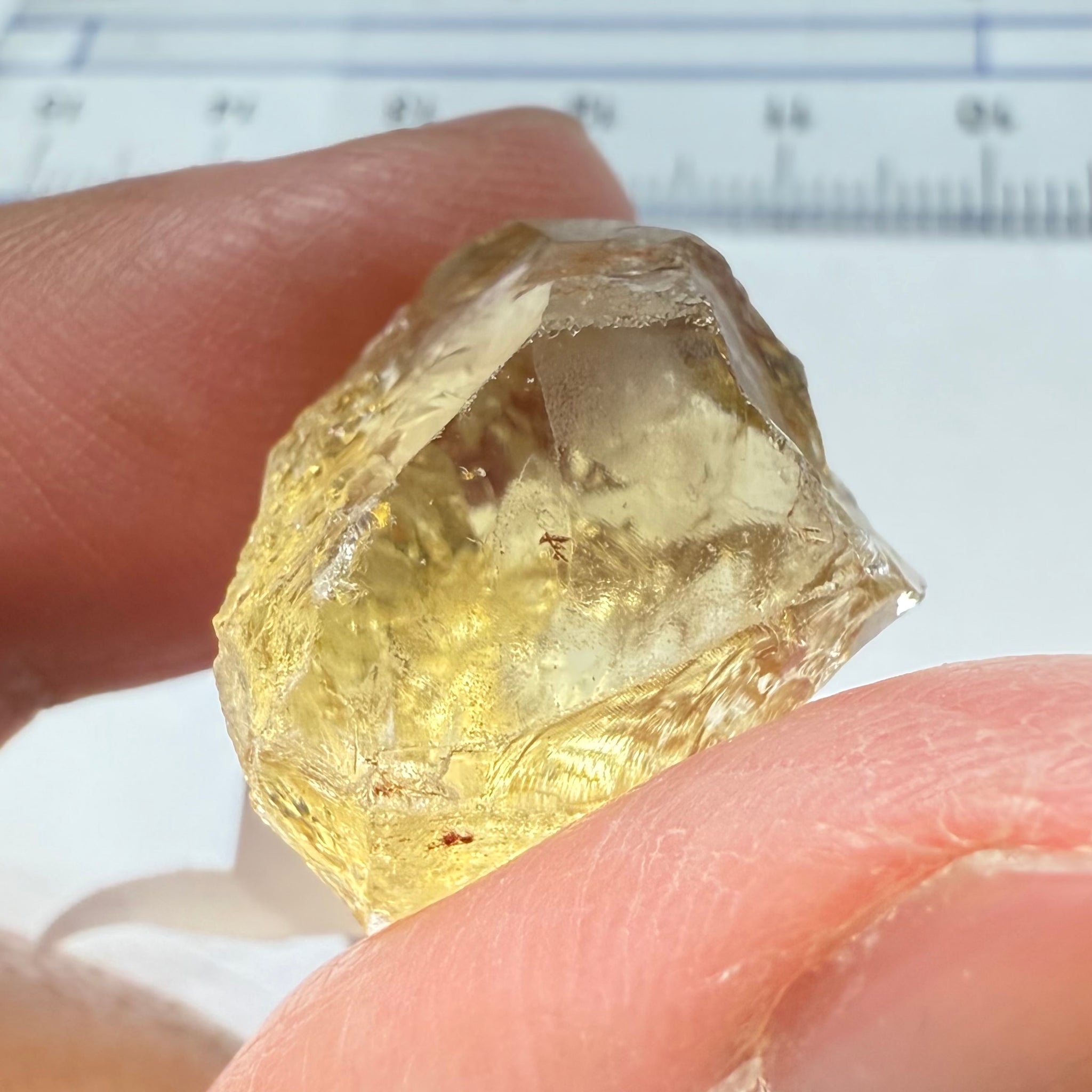 Citrine, 24.17ct, Zambia, Untreated Unheated, slight crack on one end 3mm in, rest VVS-IF