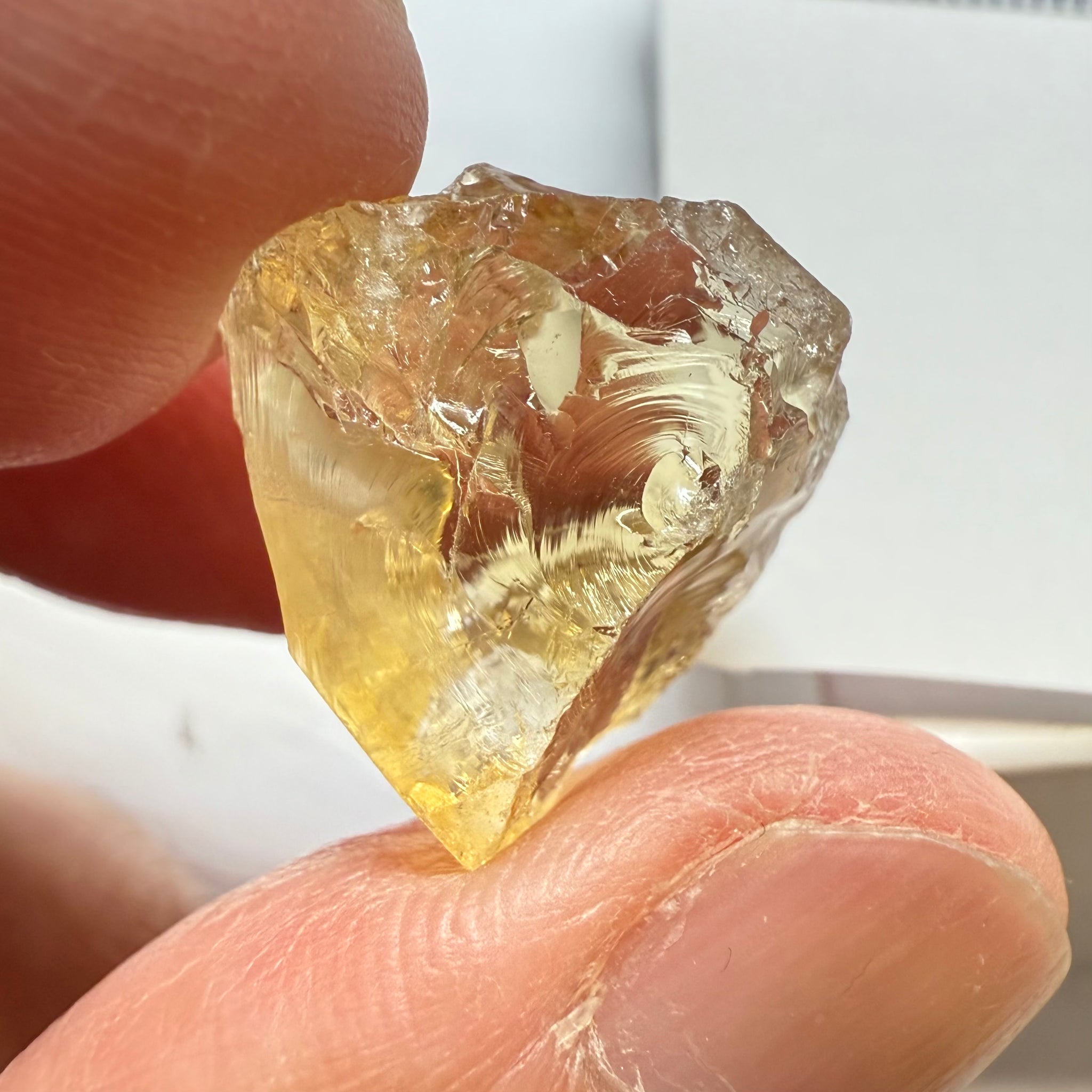 Citrine, 24.17ct, Zambia, Untreated Unheated, slight crack on one end 3mm in, rest VVS-IF