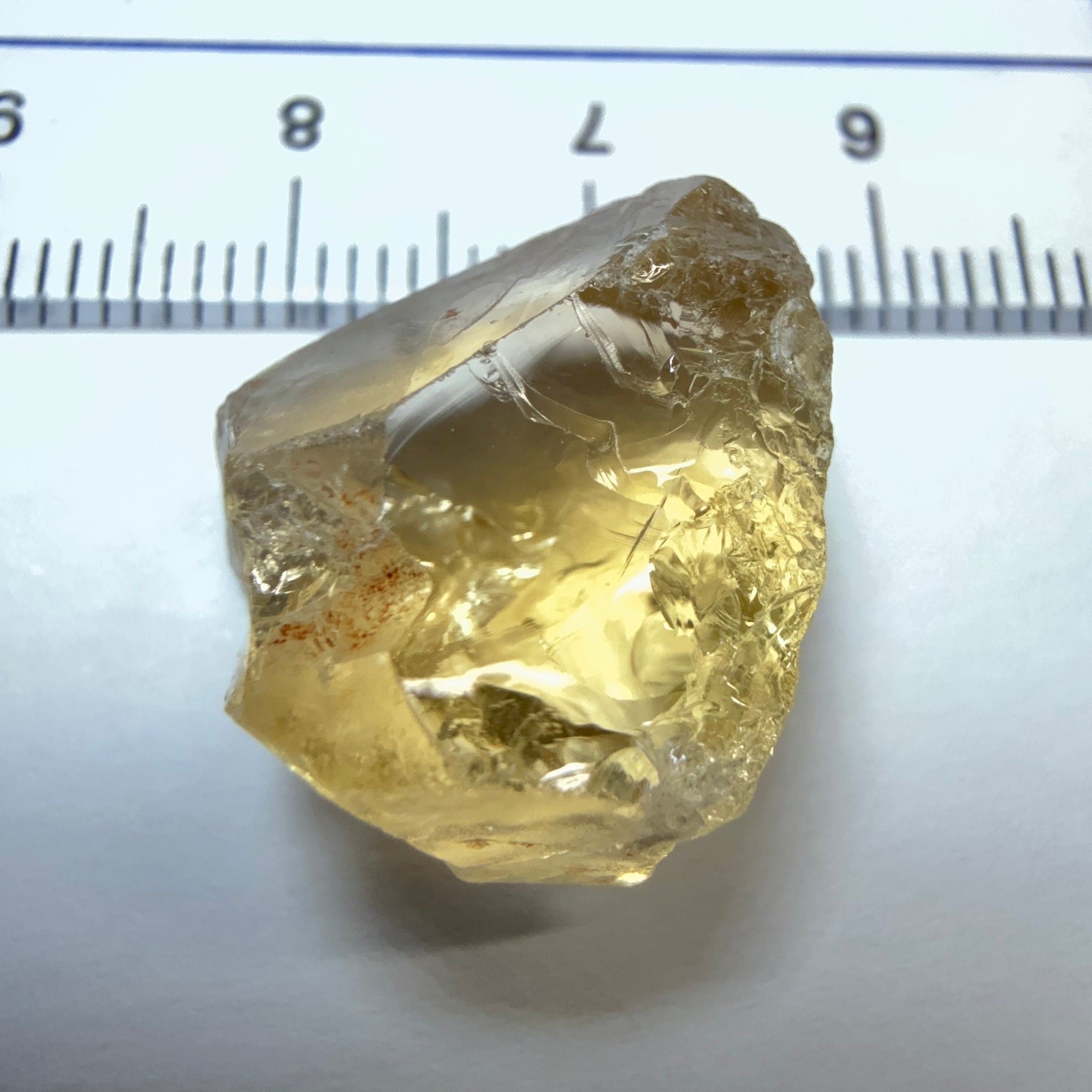 Citrine, 24.17ct, Zambia, Untreated Unheated, slight crack on one end 3mm in, rest VVS-IF