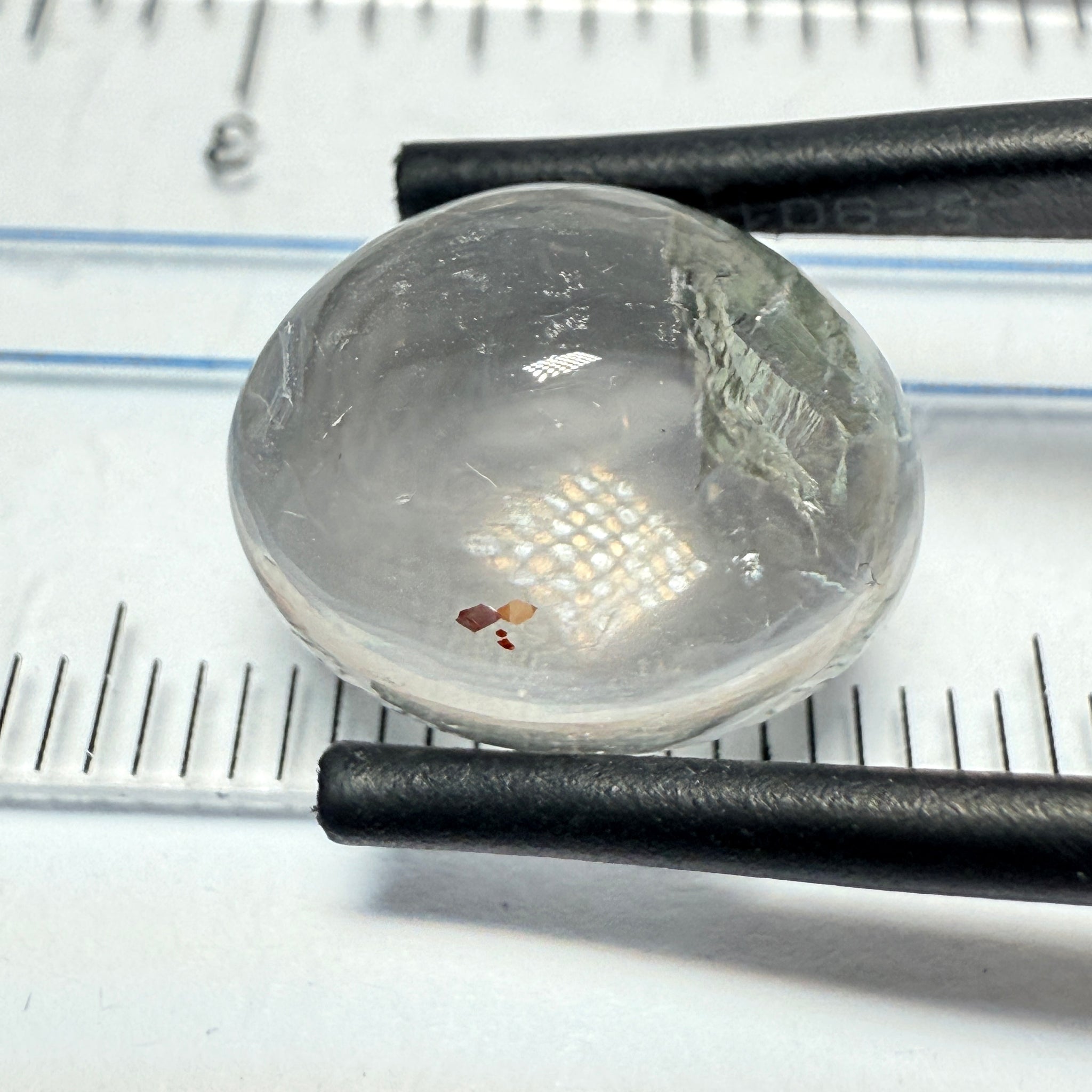 Confetti Sunstone Cabochon, 8.13ct, Tanzania, Untreated Unheated, flat backed