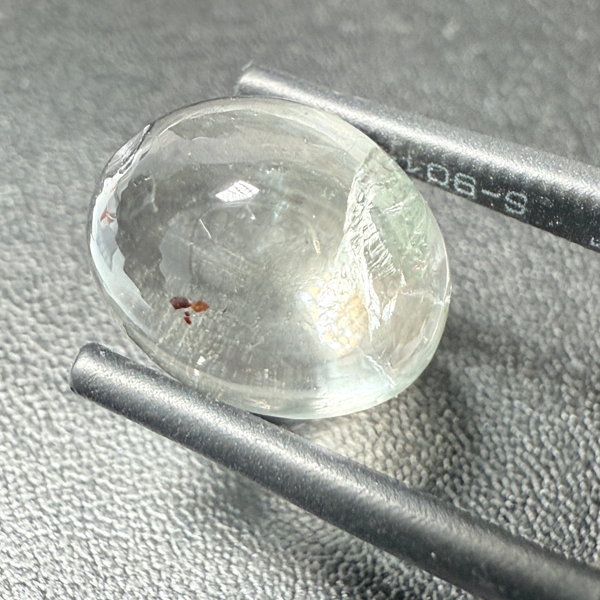 Confetti Sunstone Cabochon, 8.13ct, Tanzania, Untreated Unheated, flat backed