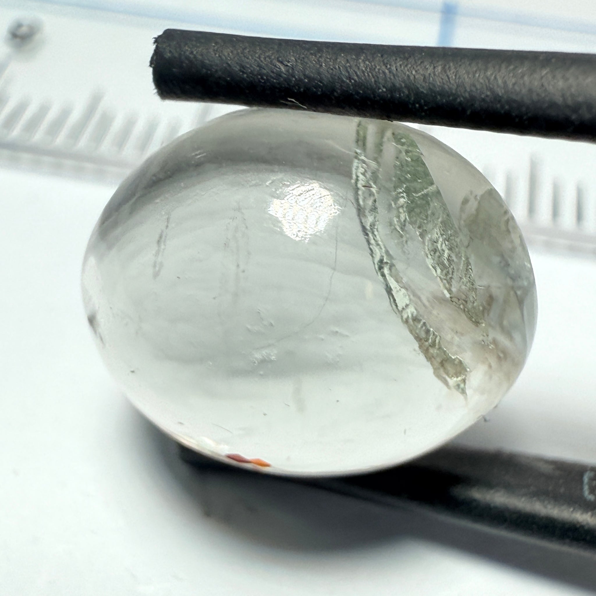 Confetti Sunstone Cabochon, 8.13ct, Tanzania, Untreated Unheated, flat backed