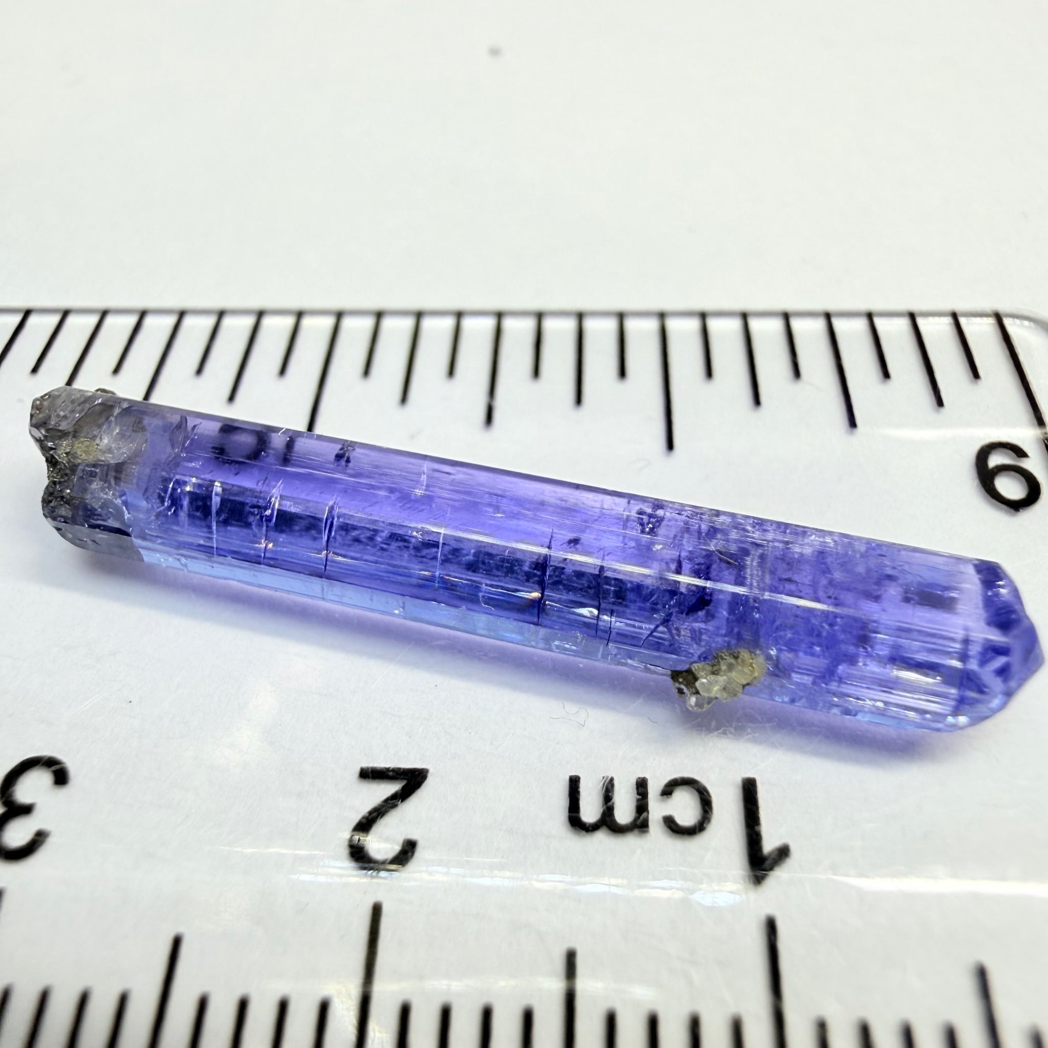 Tanzanite Crystal, 6.65ct, Tanzania, Gently Heated, 31.20 x 2.90 x 5.70mm