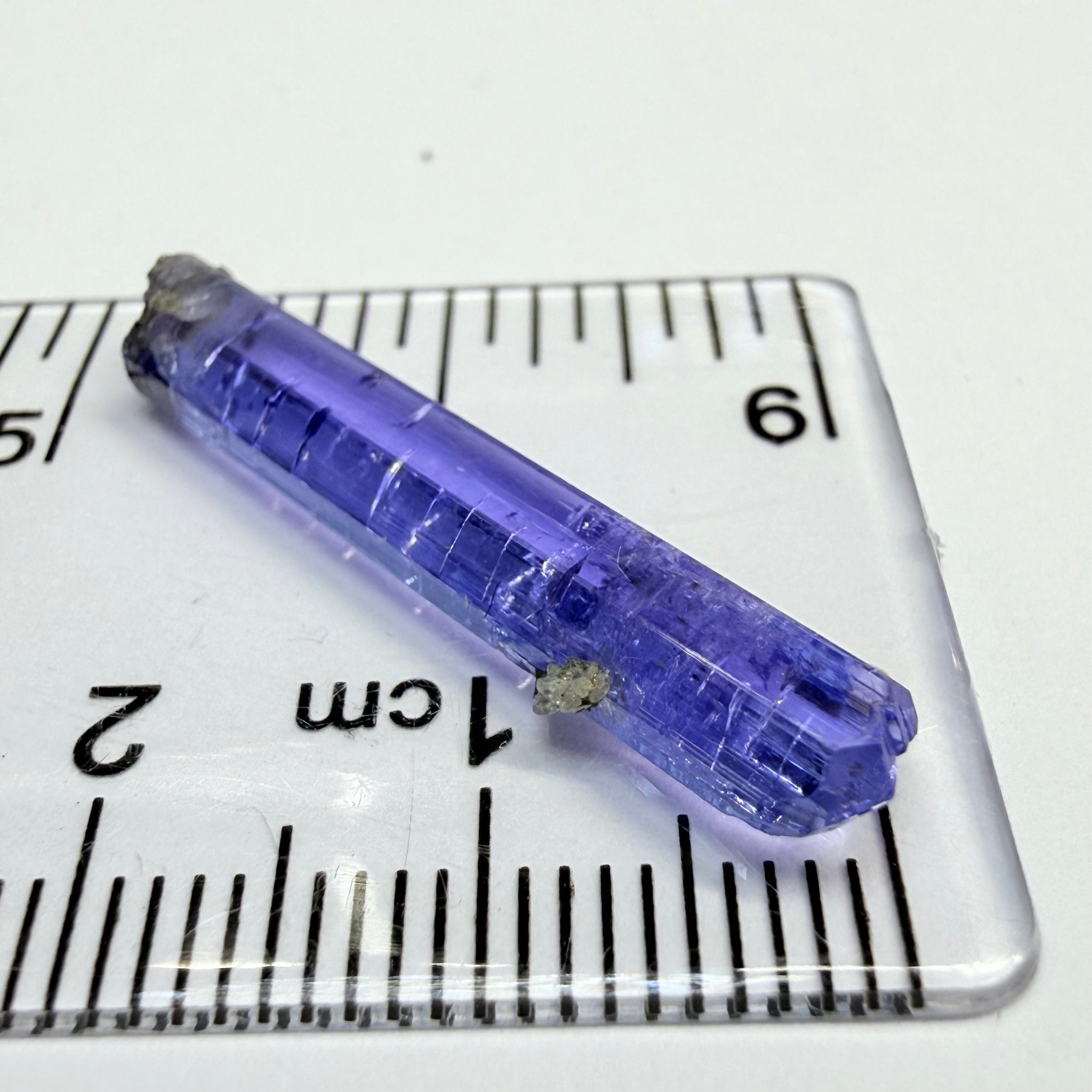 Tanzanite Crystal, 6.65ct, Tanzania, Gently Heated, 31.20 x 2.90 x 5.70mm