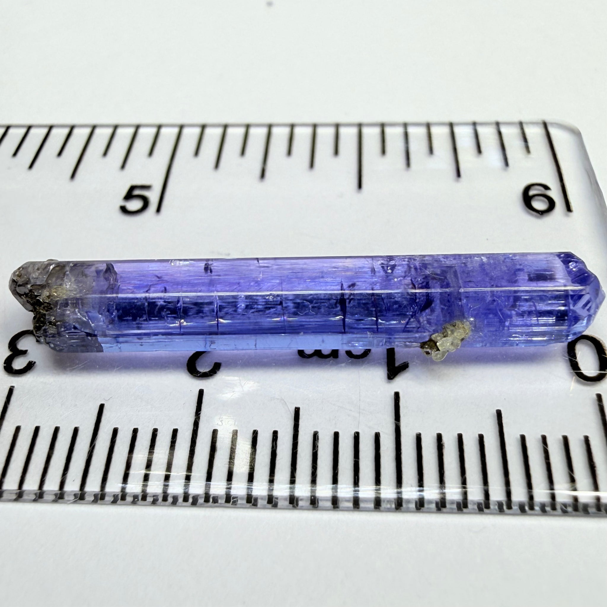 Tanzanite Crystal, 6.65ct, Tanzania, Gently Heated, 31.20 x 2.90 x 5.70mm