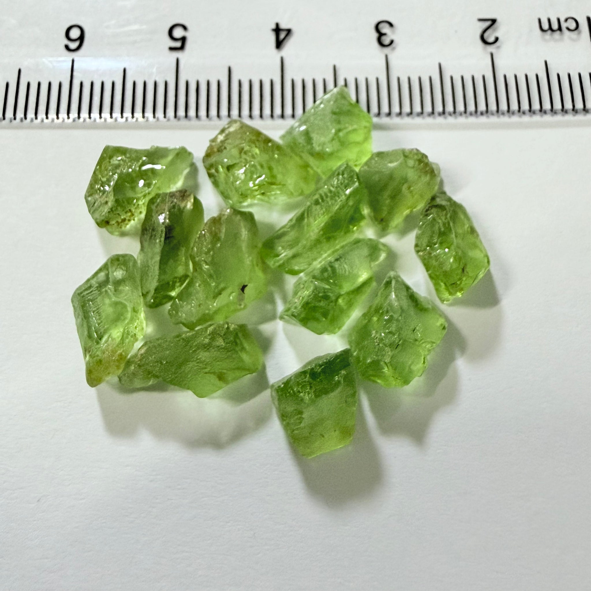 GoGo Peridot Lot, 33.37ct, Mined by the Wa GoGo tribe in Tanzania, Untreated Unheated, Bright Apple Green, 2.17ct-3.02ct, 13pcs, vvs-if
