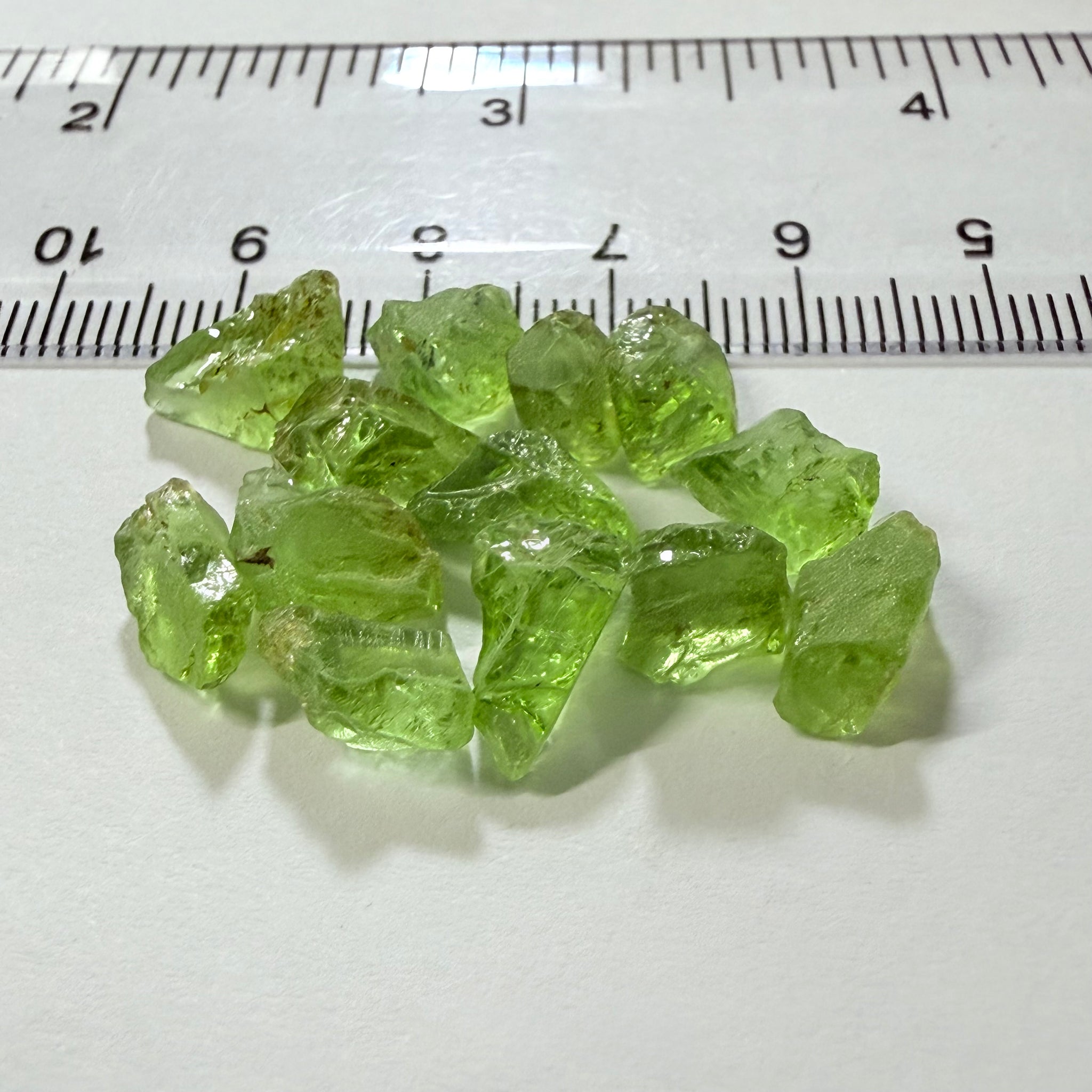 GoGo Peridot Lot, 33.37ct, Mined by the Wa GoGo tribe in Tanzania, Untreated Unheated, Bright Apple Green, 2.17ct-3.02ct, 13pcs, vvs-if