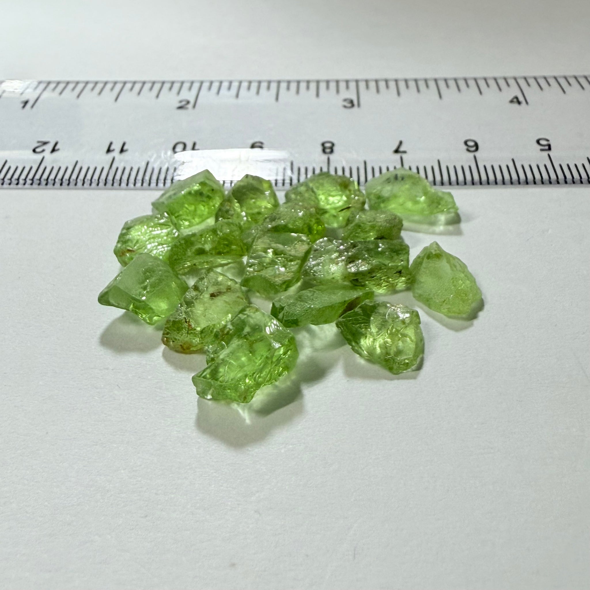 GoGo Peridot Lot, 37.29ct, Mined by the Wa GoGo tribe in Tanzania, Untreated Unheated, Bright Apple Green, FLAT SHAPES - too flat to facet according to me but you can try, or use them in jewellery as is