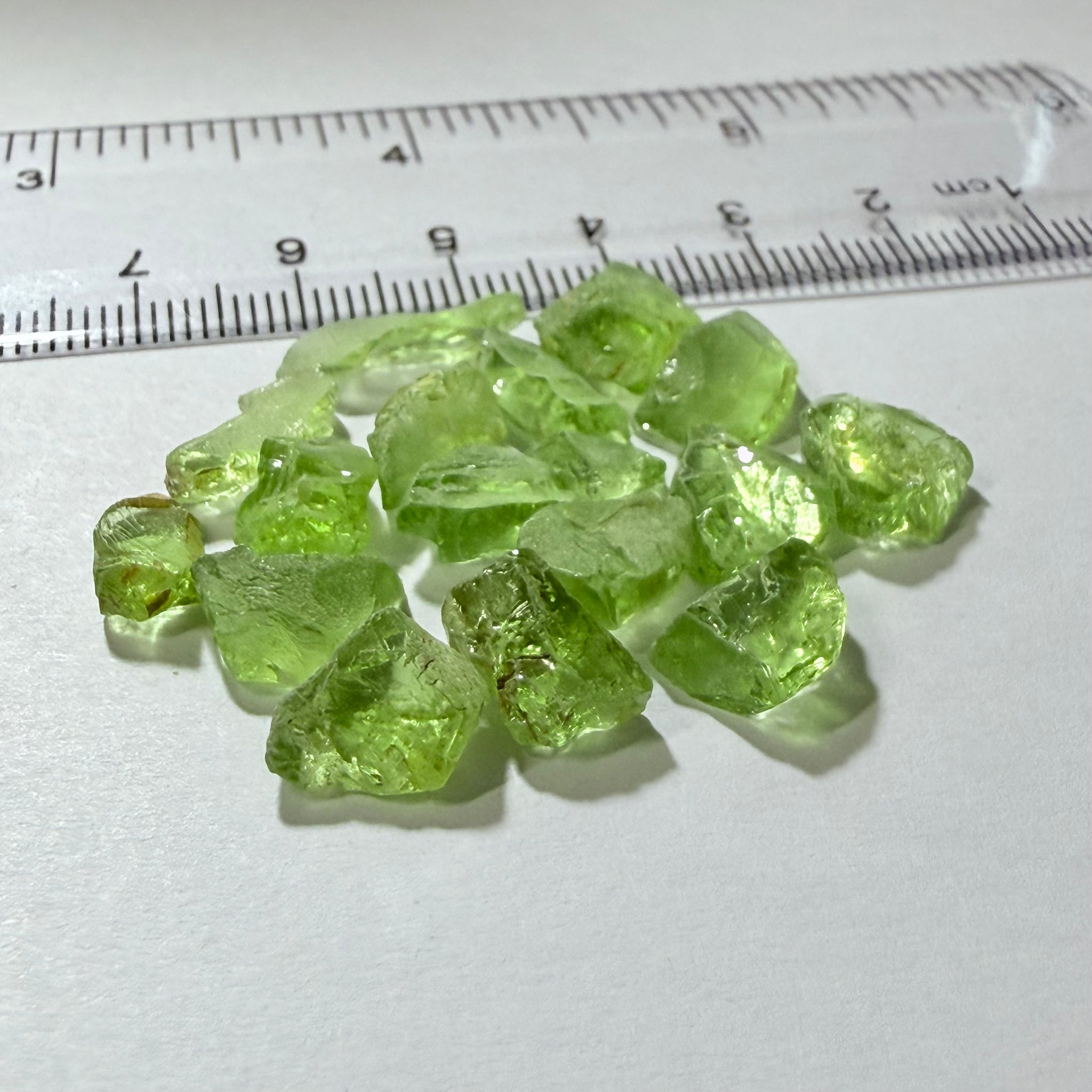 GoGo Peridot Lot, 39.33ct, Mined by the Wa GoGo tribe in Tanzania, Untreated Unheated, Bright Apple Green, FLAT SHAPES - too flat to facet according to me but you can try, or use them in jewellery as is