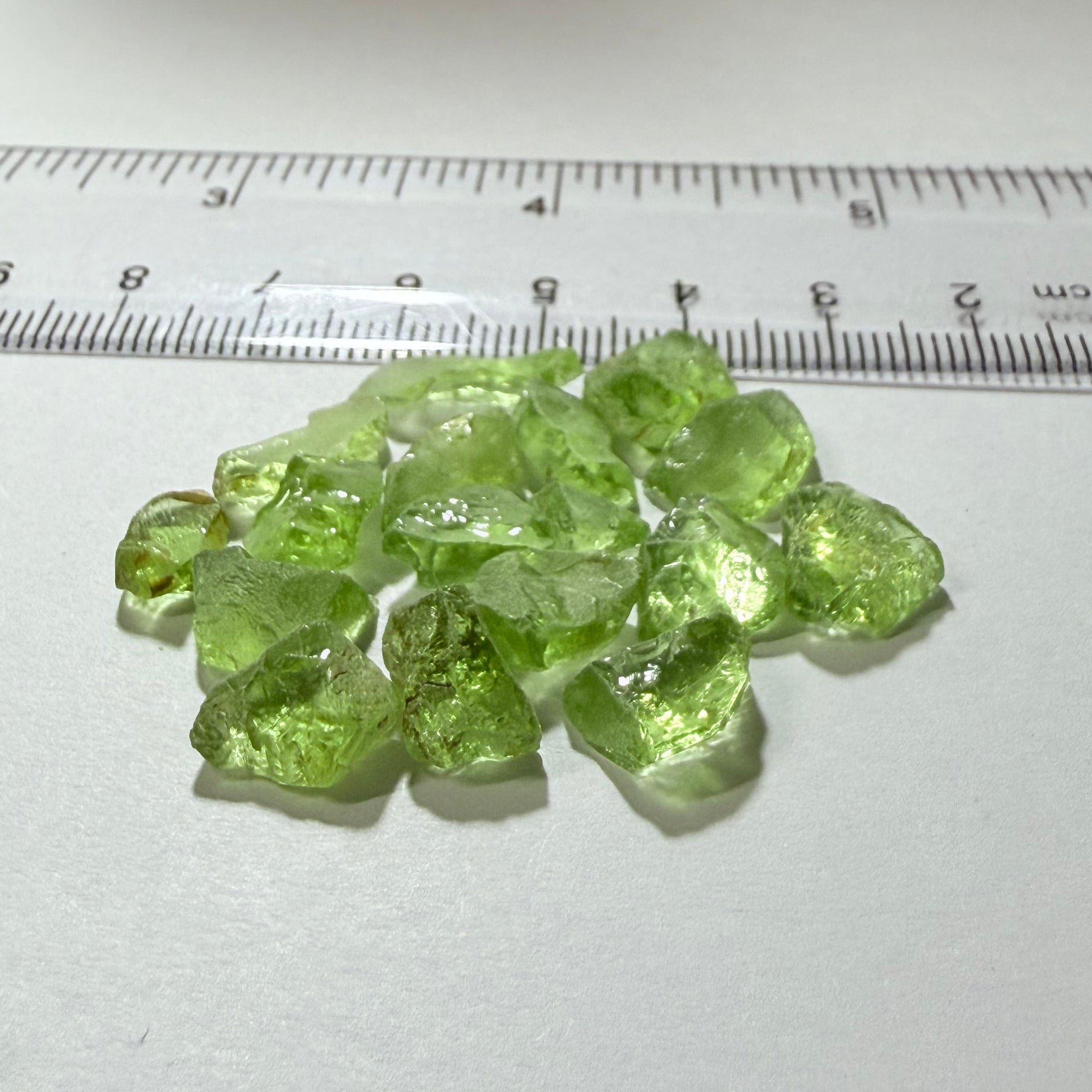 GoGo Peridot Lot, 39.33ct, Mined by the Wa GoGo tribe in Tanzania, Untreated Unheated, Bright Apple Green, FLAT SHAPES - too flat to facet according to me but you can try, or use them in jewellery as is