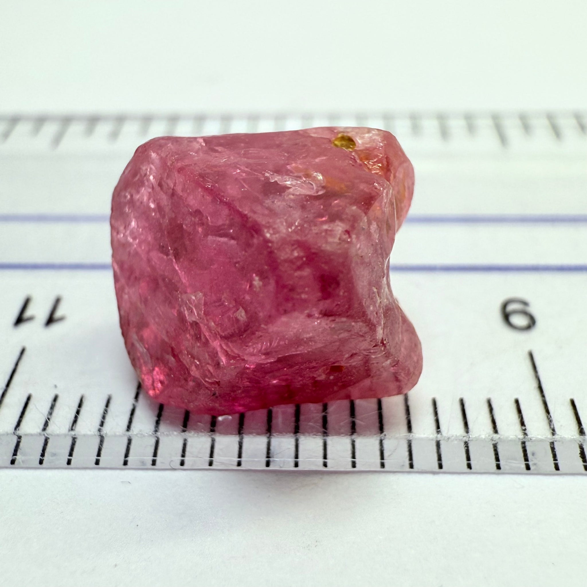 Mahenge Spinel Crystal Specimen, 9.07ct, Mahenge, Tanzania, Untreated Unheated, gemmy portion
