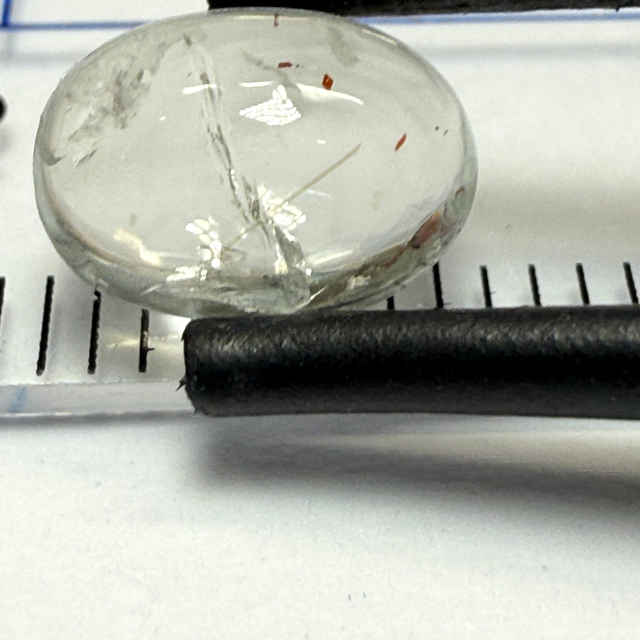 Confetti Sunstone Cabochon, 1.45ct, Tanzania, Untreated Unheated, flat backed